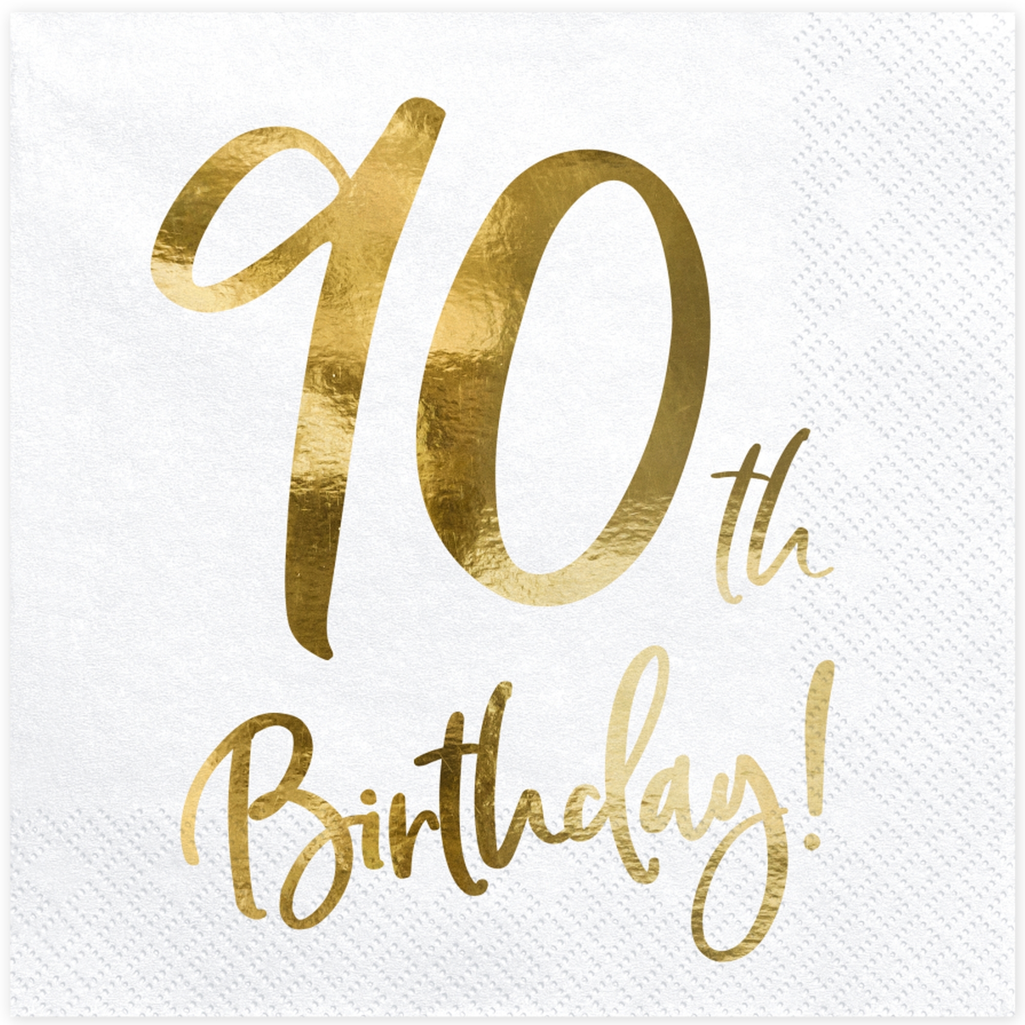 20 Servietten - 90th Birthday - Weiß / Gold 20 Servietten - 90th Birthday - Weiß / Gold