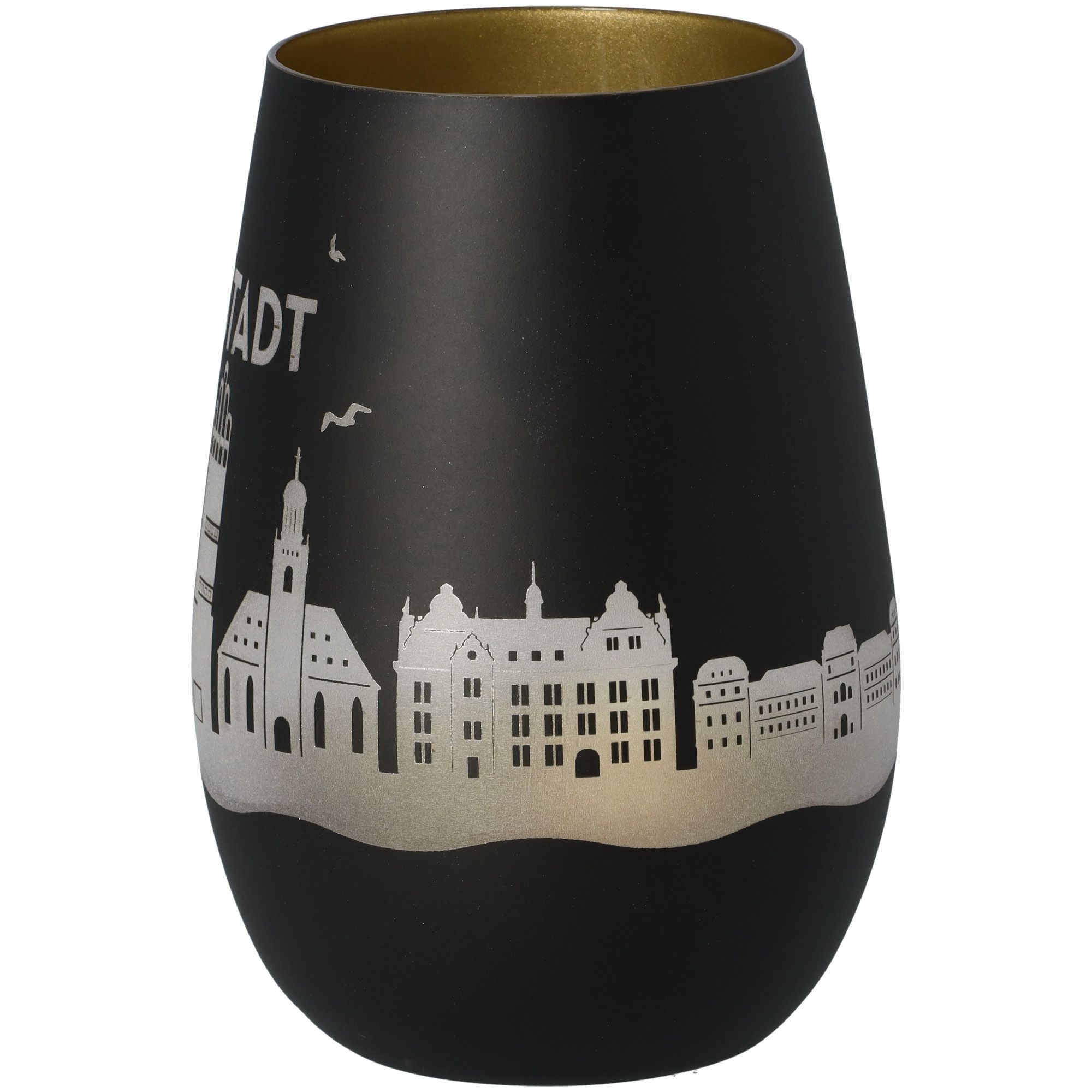 Windlicht Skyline Darmstadt Schwarz/Gold Windlicht Skyline Darmstadt Schwarz/Gold