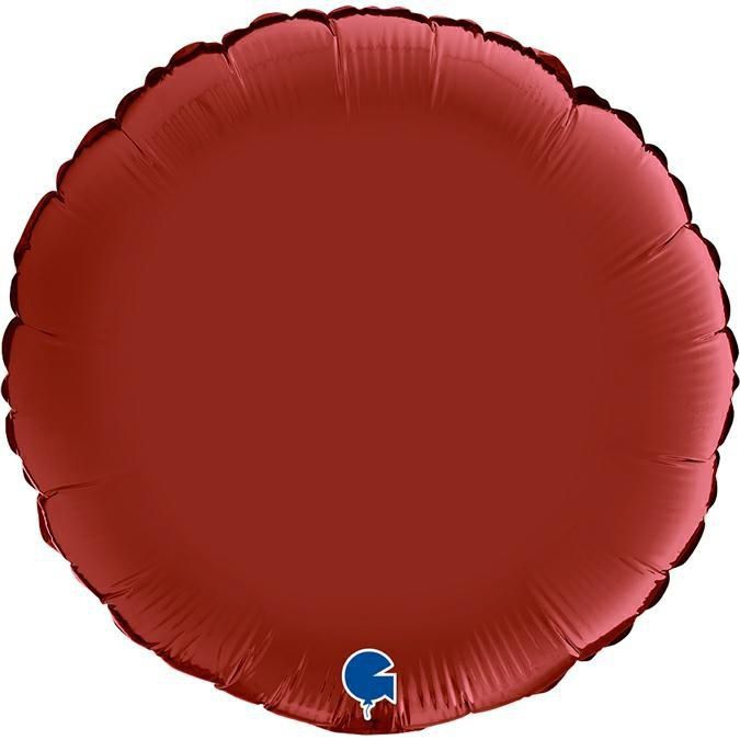 Folienballon Rund Satin Rubin Rot 45cm Ballon