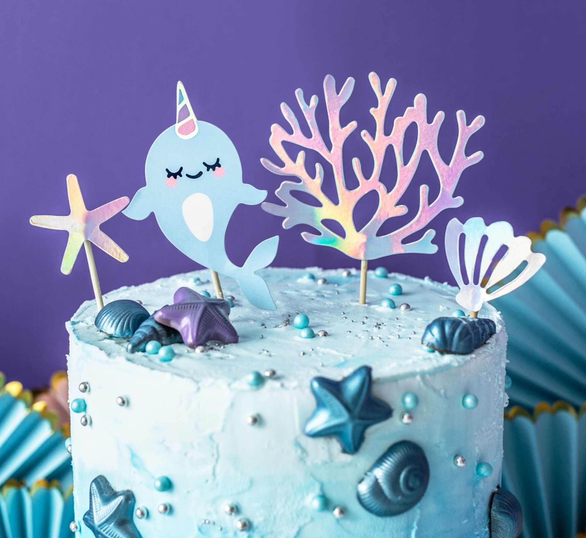 Unterwasser - 4 Cake Toppers
