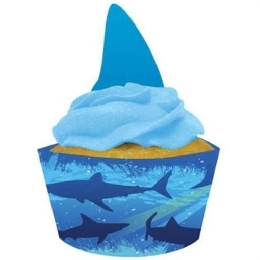 Shark Splash - Cupcake Wrapper mit Pickern