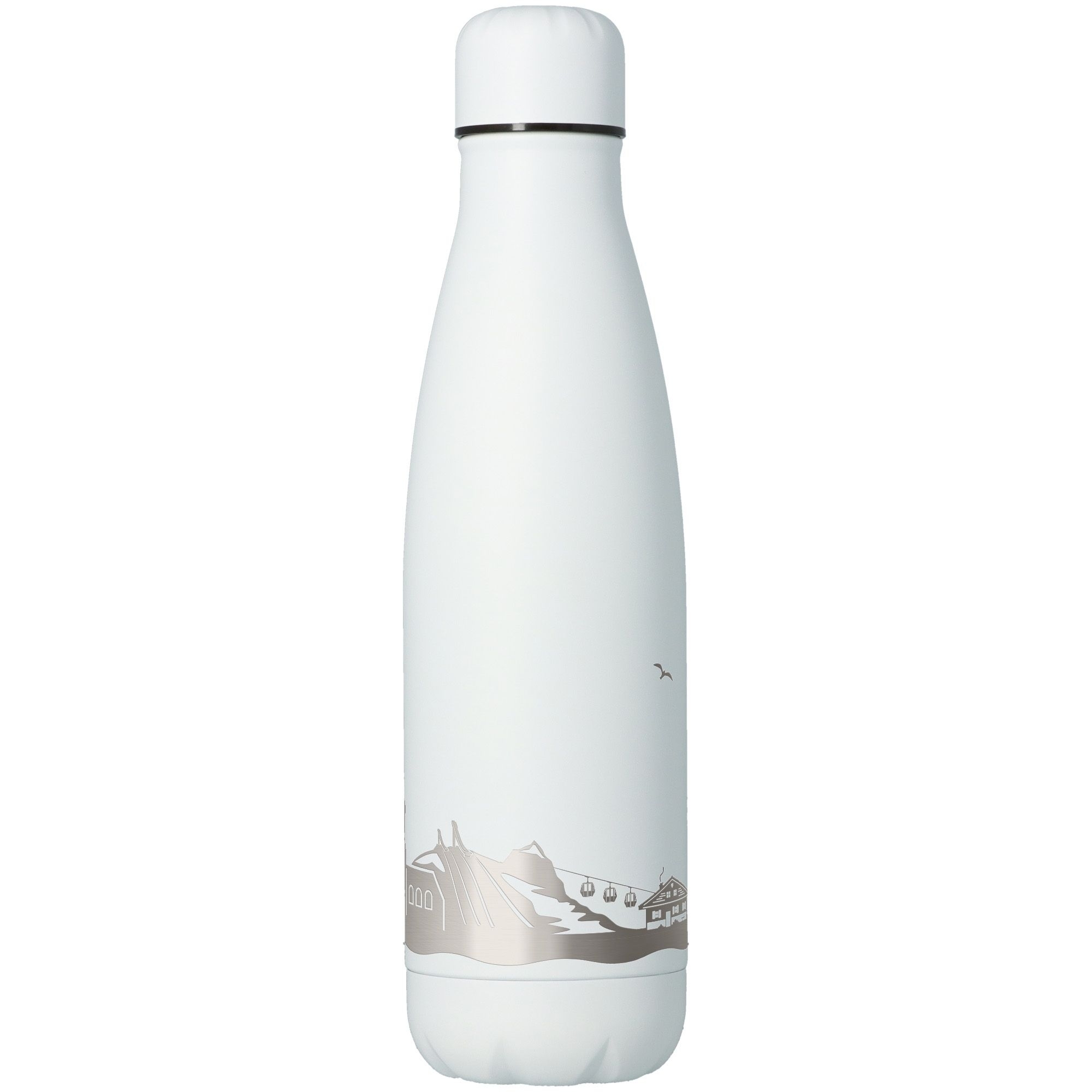 Trinkflasche Skyline Garmisch-Partenkirchen Weiß 500ml Flasche, Wasserflasche