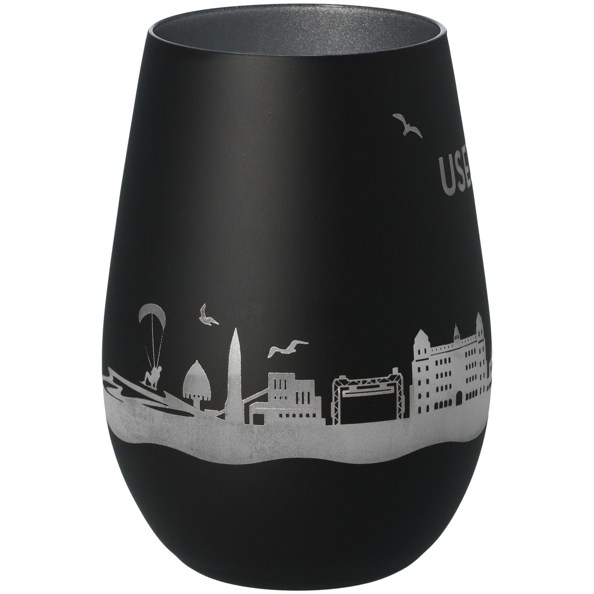 Windlicht Skyline Usedom Schwarz/Silber Windlicht Skyline Usedom Schwarz/Silber