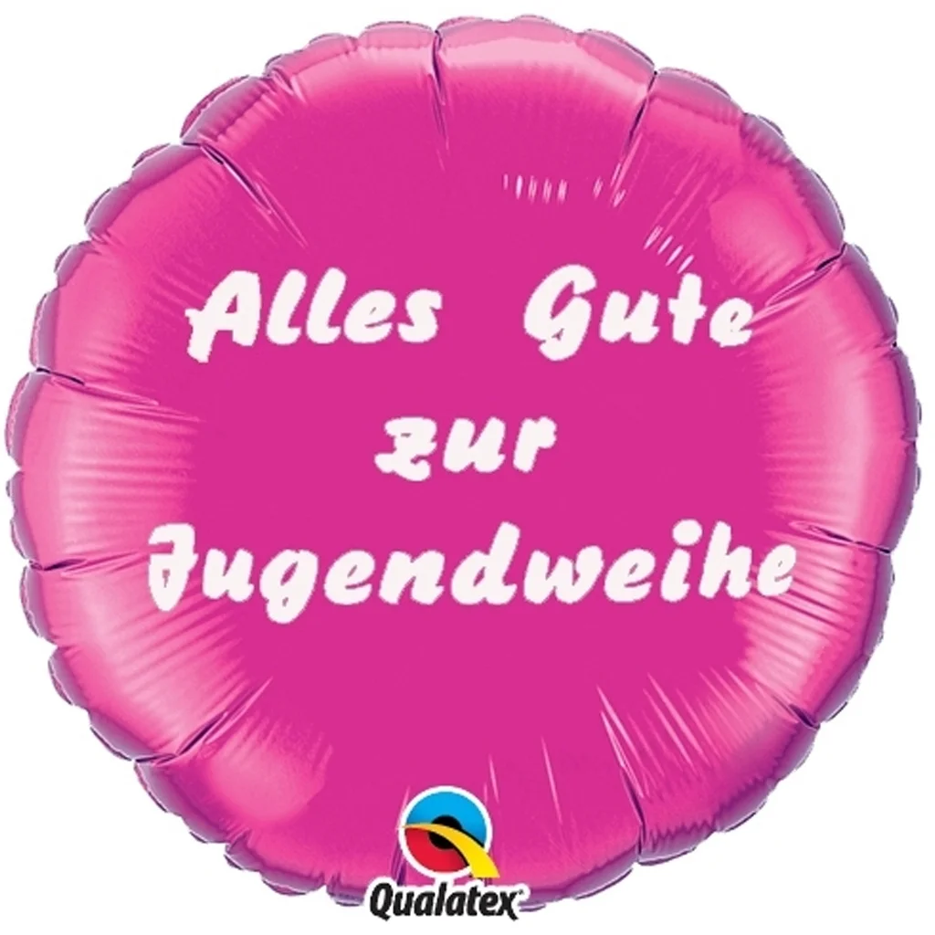 Luftballon, Runderballon, Pink, Glitzer, Grußkugel