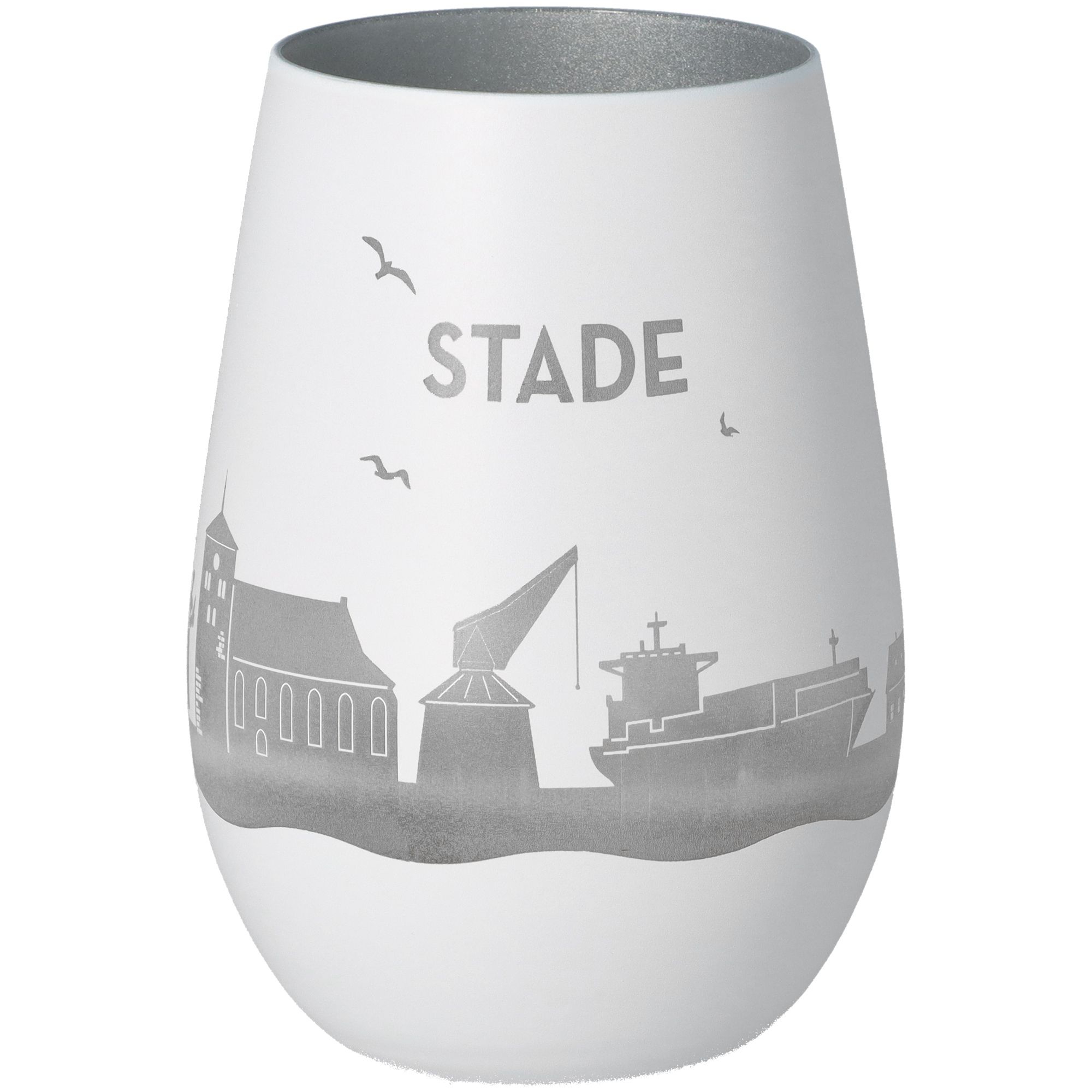 Windlicht Skyline Stade Weiß/Silber Windlicht Skyline Stade Weiß/Silber