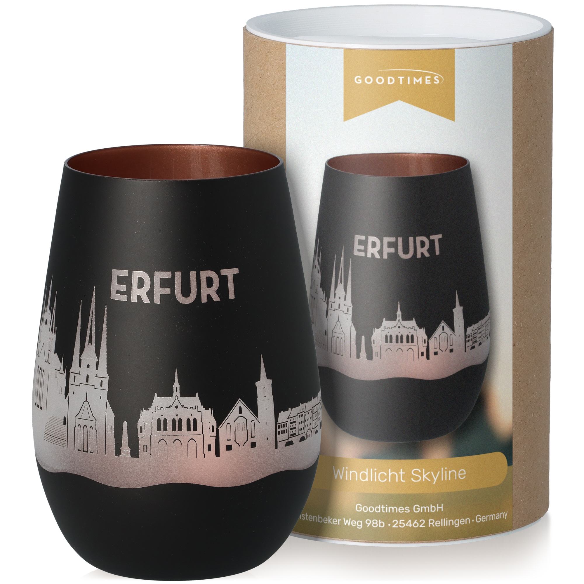 Windlicht Skyline Erfurt Schwarz/Bronze Windlicht Skyline Erfurt Schwarz/Bronze