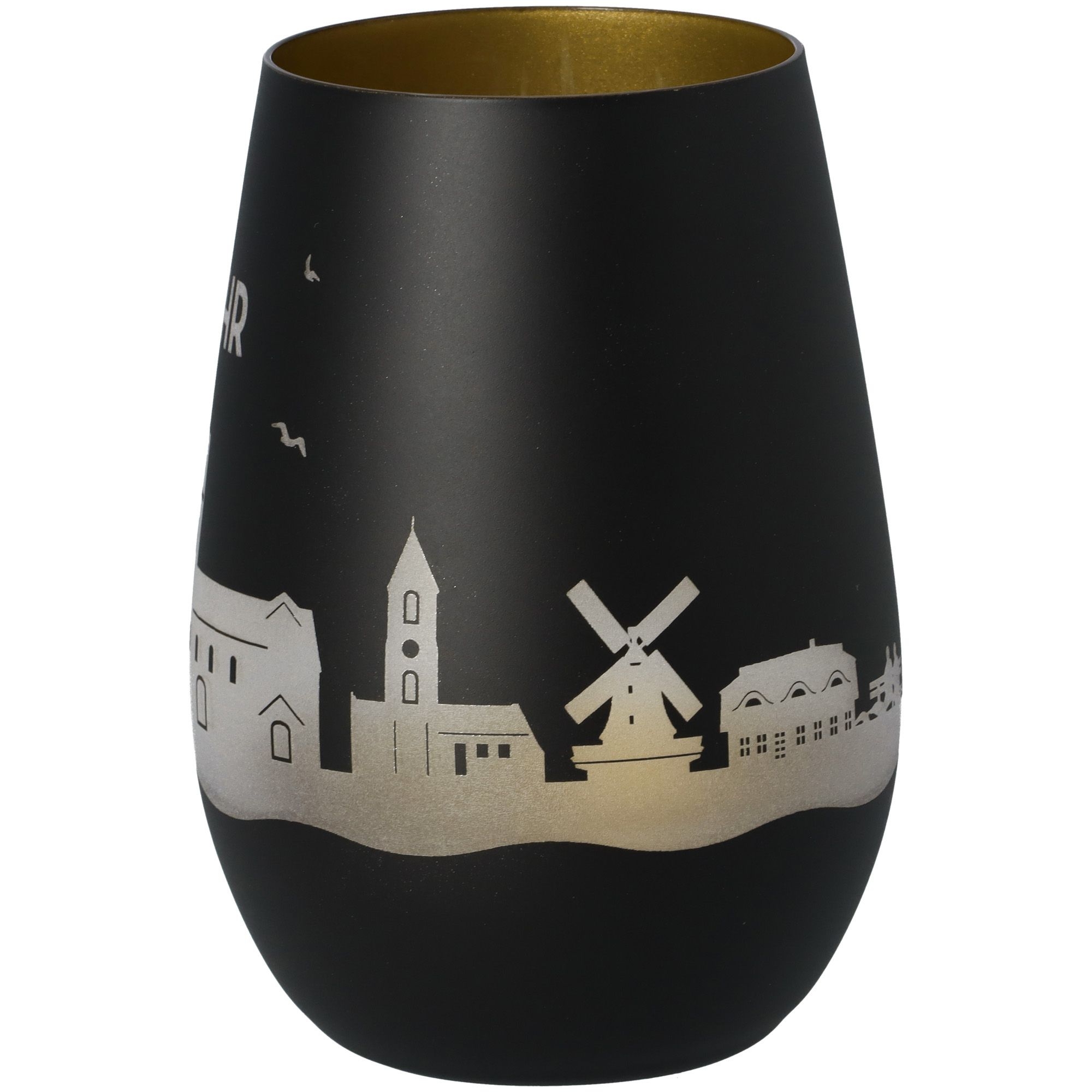 Windlicht Skyline Föhr Schwarz/Gold Windlicht Skyline Föhr Schwarz/Gold