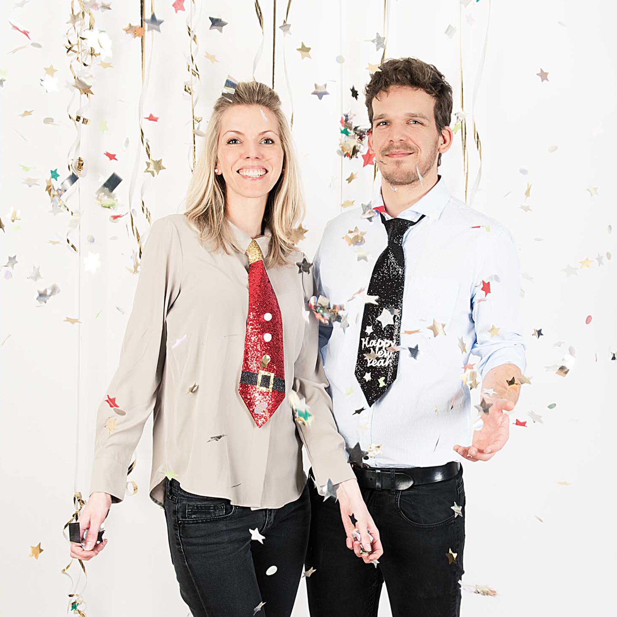 Krawatte, Happy New Year 40 cm Krawatte, Happy New Year 40 cm