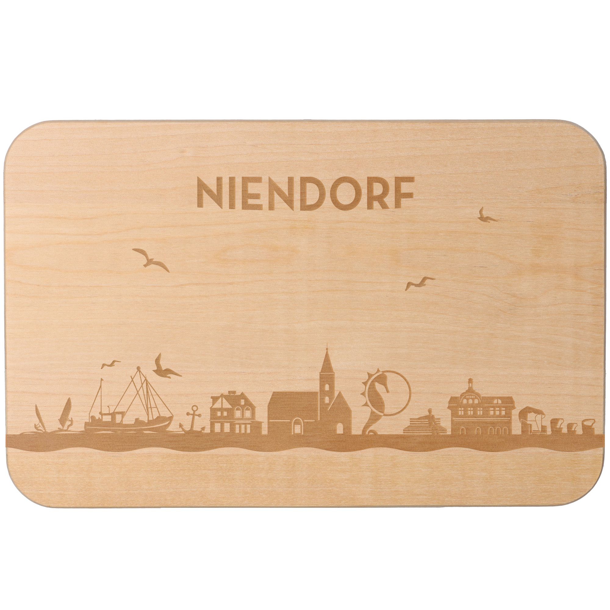 Frühstücksbrett Skyline Niendorf 23cm x 15cm x 1cm Frühstücksbrett Skyline Niendorf 23cm x 15cm x 1cm