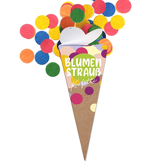 Blumenstrauß Konfetti, buntes Samenpapier Blumenstrauß Konfetti, buntes Samenpapier