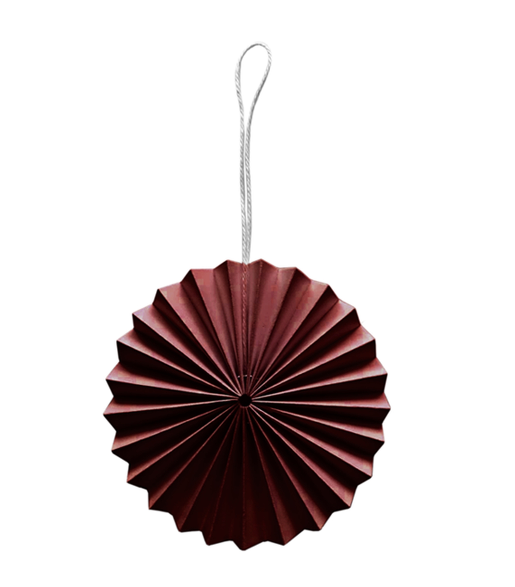 10 Papier Ornamente - Dunkelrot