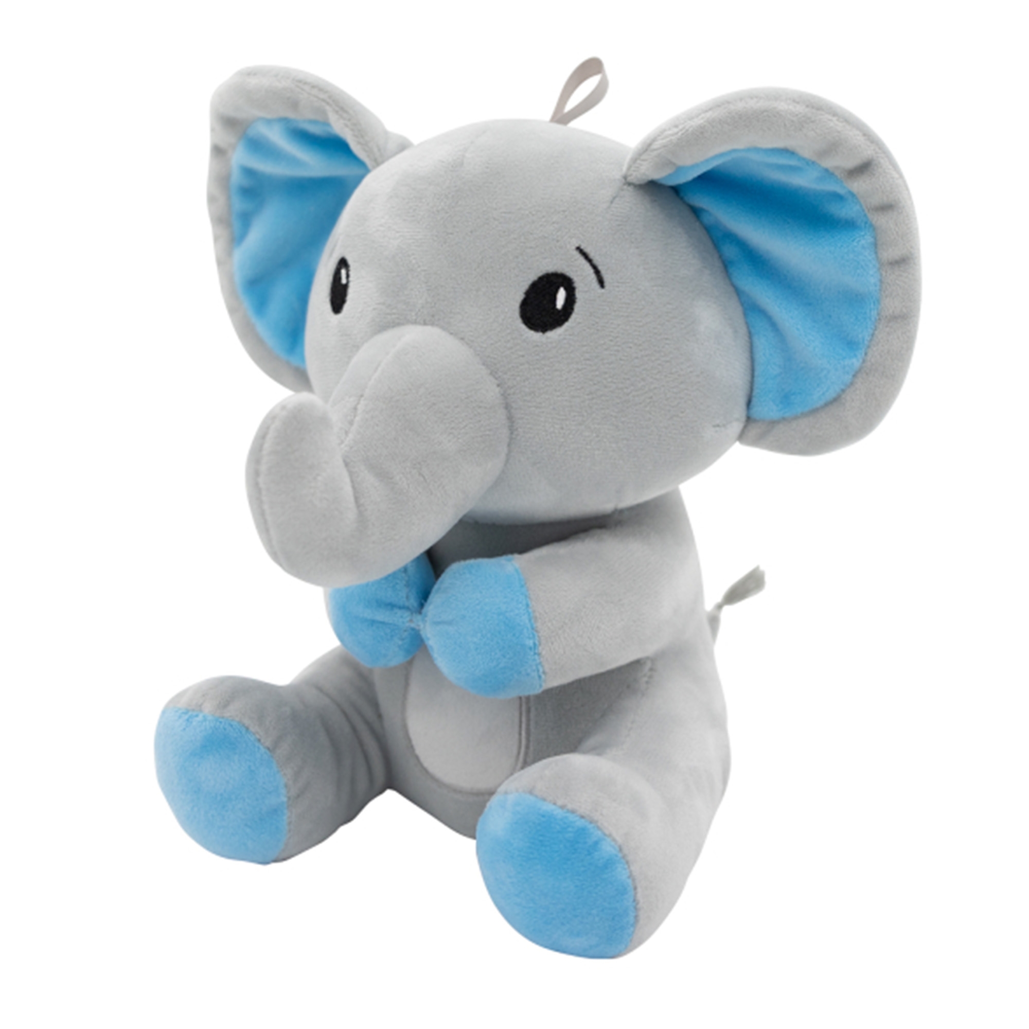 2-in-1 Plüschtier-Ballongewicht "Elefant mit blauen Ohren" 21 cm Plüsch, Spielzeug
