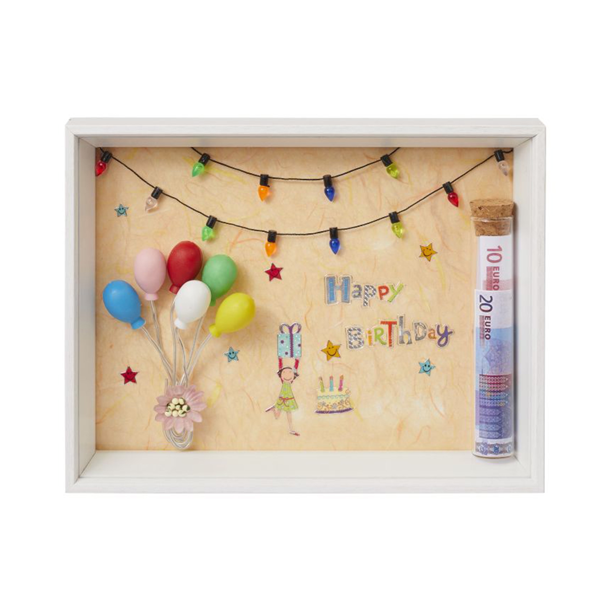 Miniatur "6 Luftballons" für die Wichteltür Ballon, Leute, Person