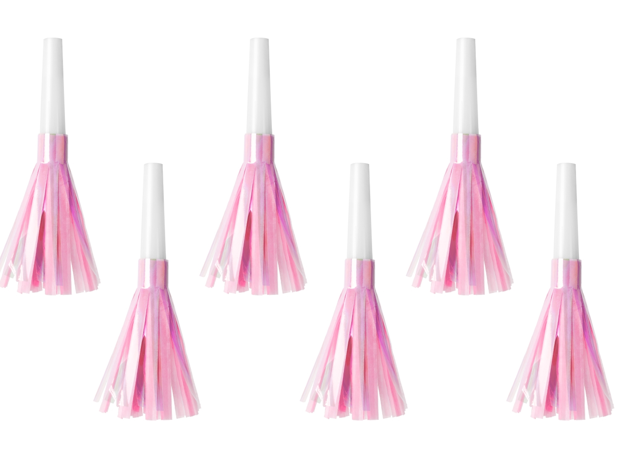 Kaktus - 6 Fransentröten Pink / Irisierend