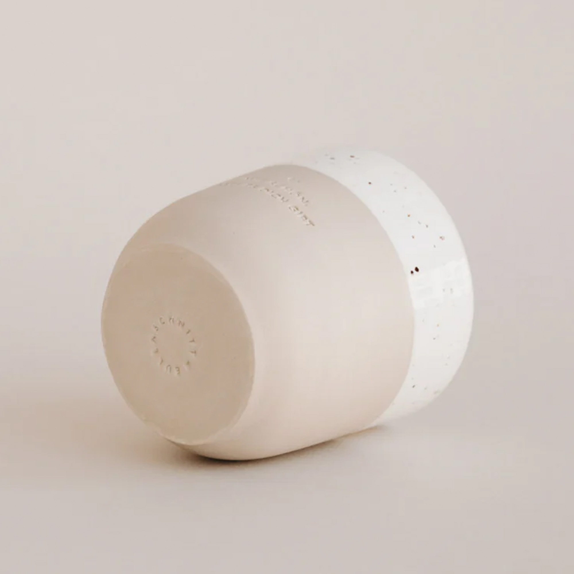 Eulenschnitt - Steingut-Becher "Wie schön" Porzellan, Töpferei, Krug, Band, Vase