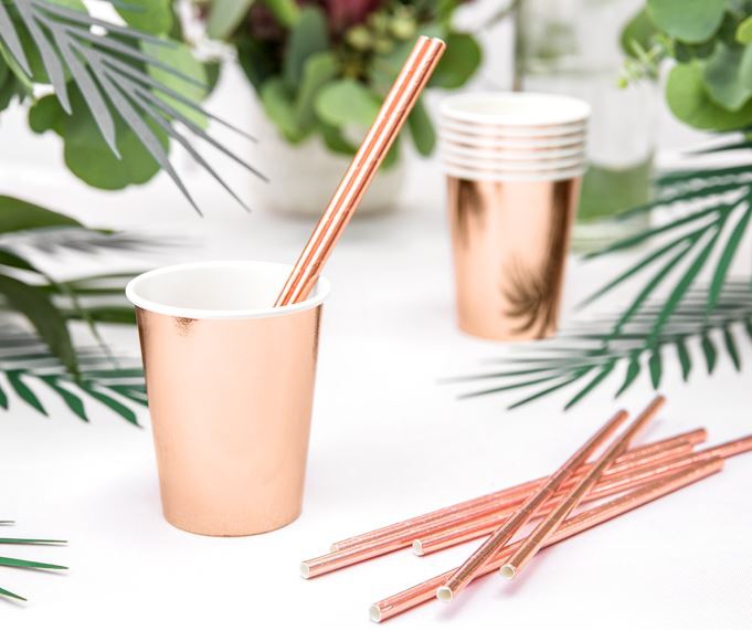 6 Pappbecher Roségold 6 Pappbecher Roségold