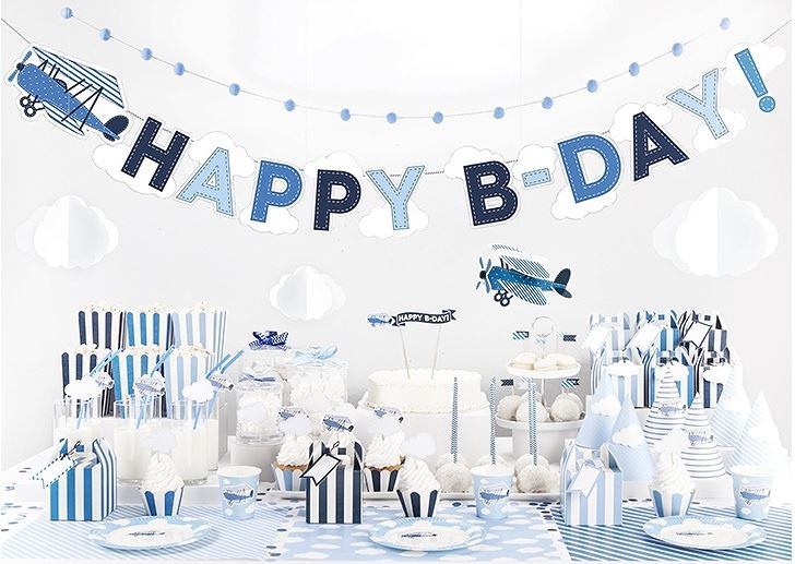 Little Plane - Caketopper "Happy B-day" Little Plane - Caketopper "Happy B-day"