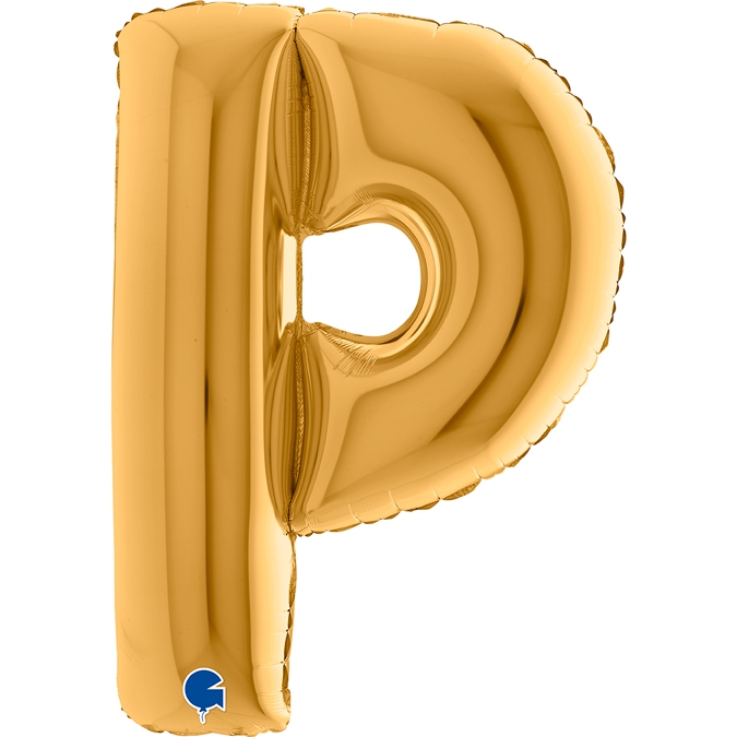 Folienballon Buchstabe P Gold 100cm Folienballon Buchstabe P Gold 100cm