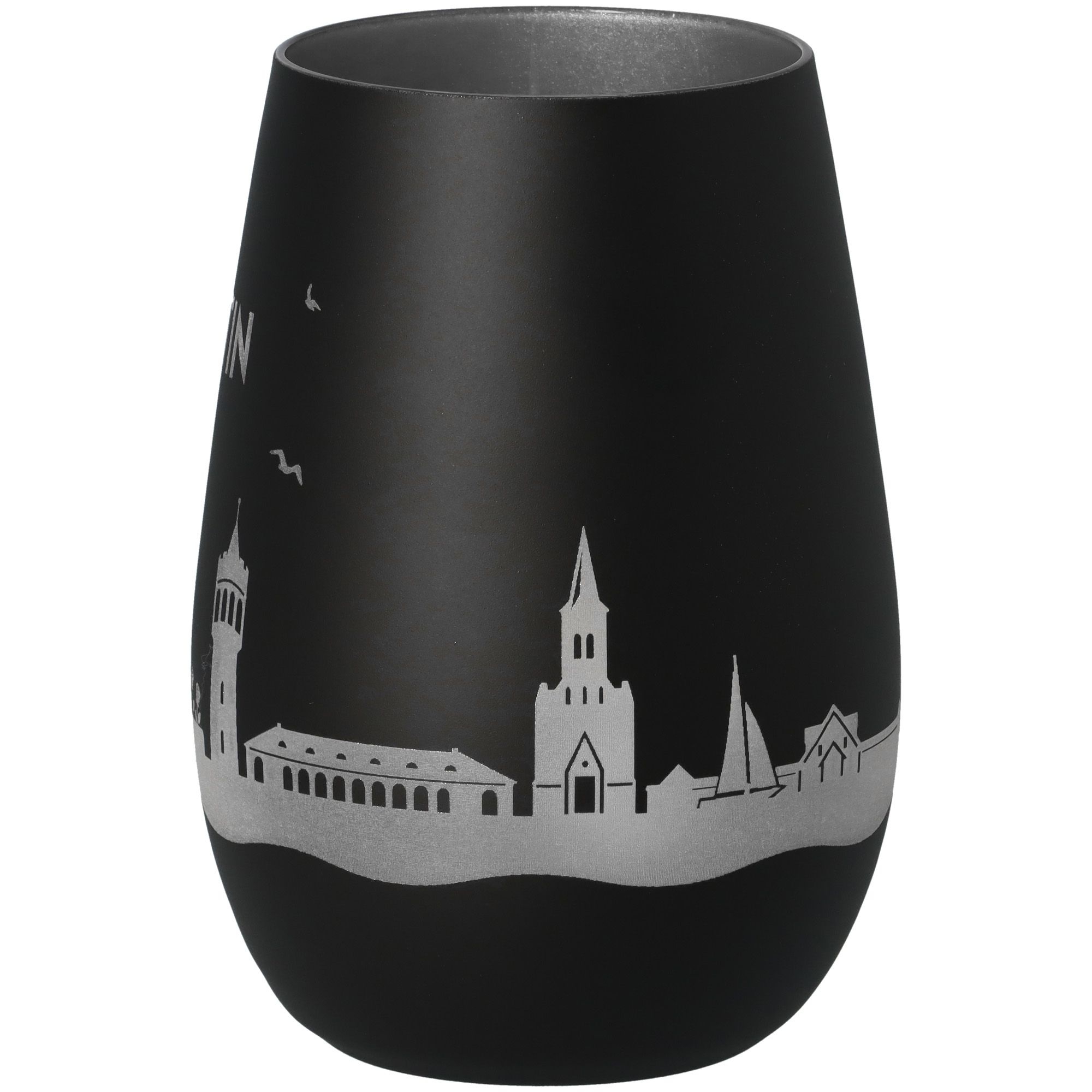 Windlicht Skyline Eutin Schwarz/Silber Töpferei, Krug, Lampe