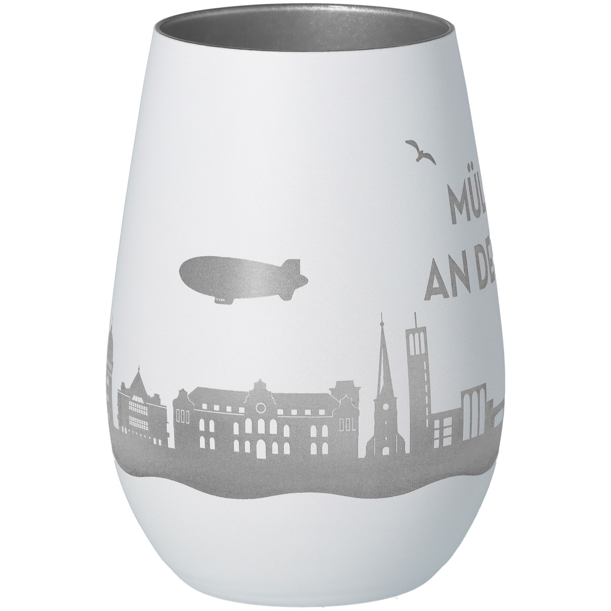 67b4de5fd84e16f9408aa12f83eea01cce034527 Windlicht Skyline Mülheim an der Ruhr Weiß/Silber