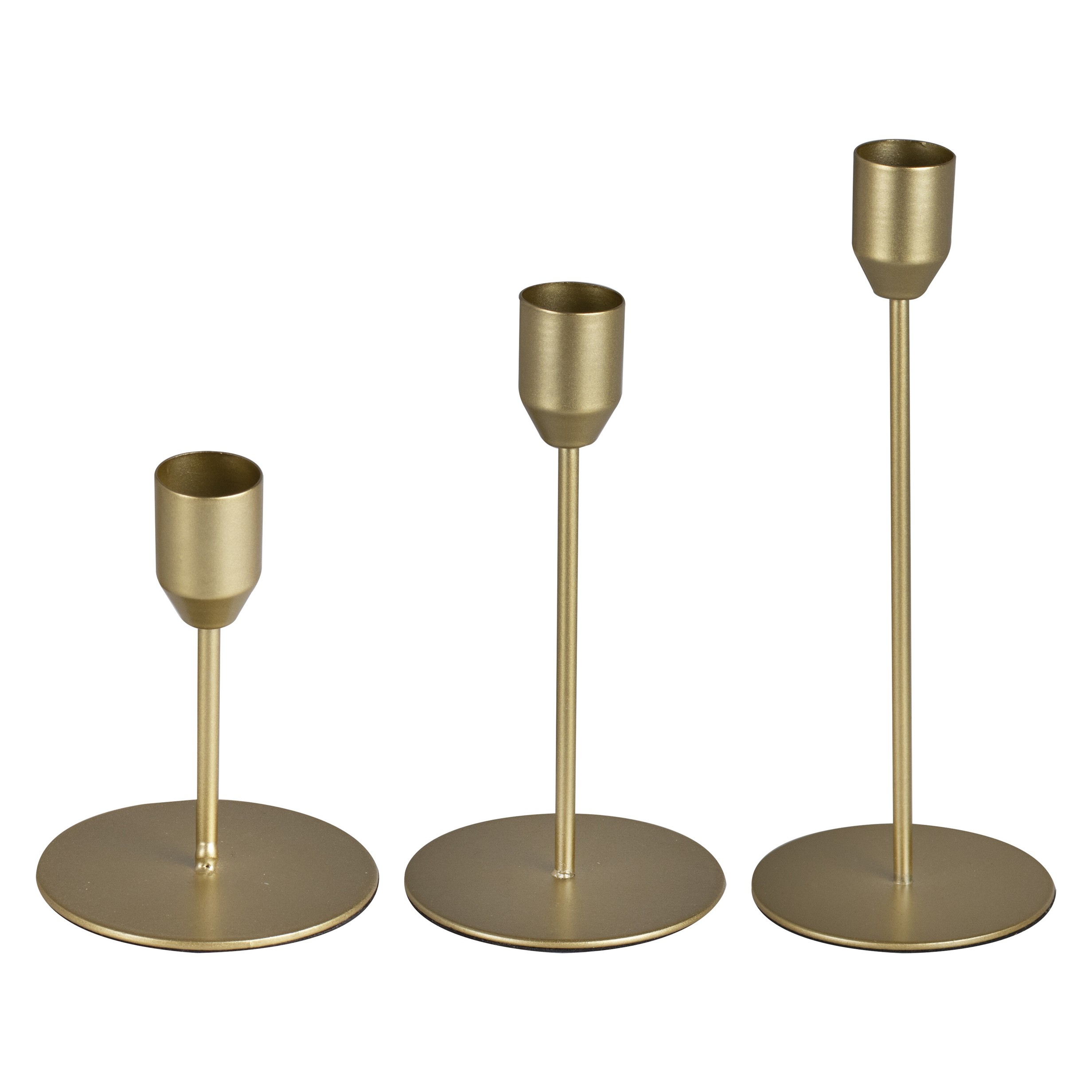 3 Goldene Metall Kerzenständer Kerze, Kerzenständer