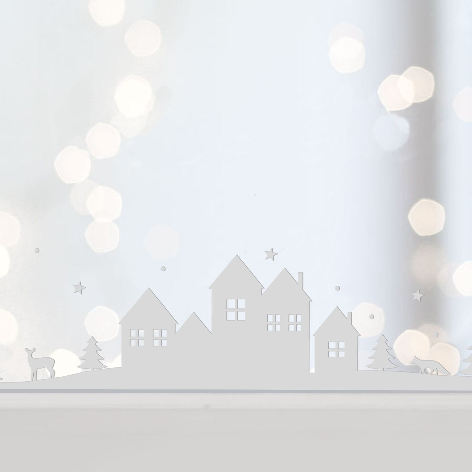 Eulenschnitt - Fenstersticker Schneelandschaft Eulenschnitt - Fenstersticker Schneelandschaft