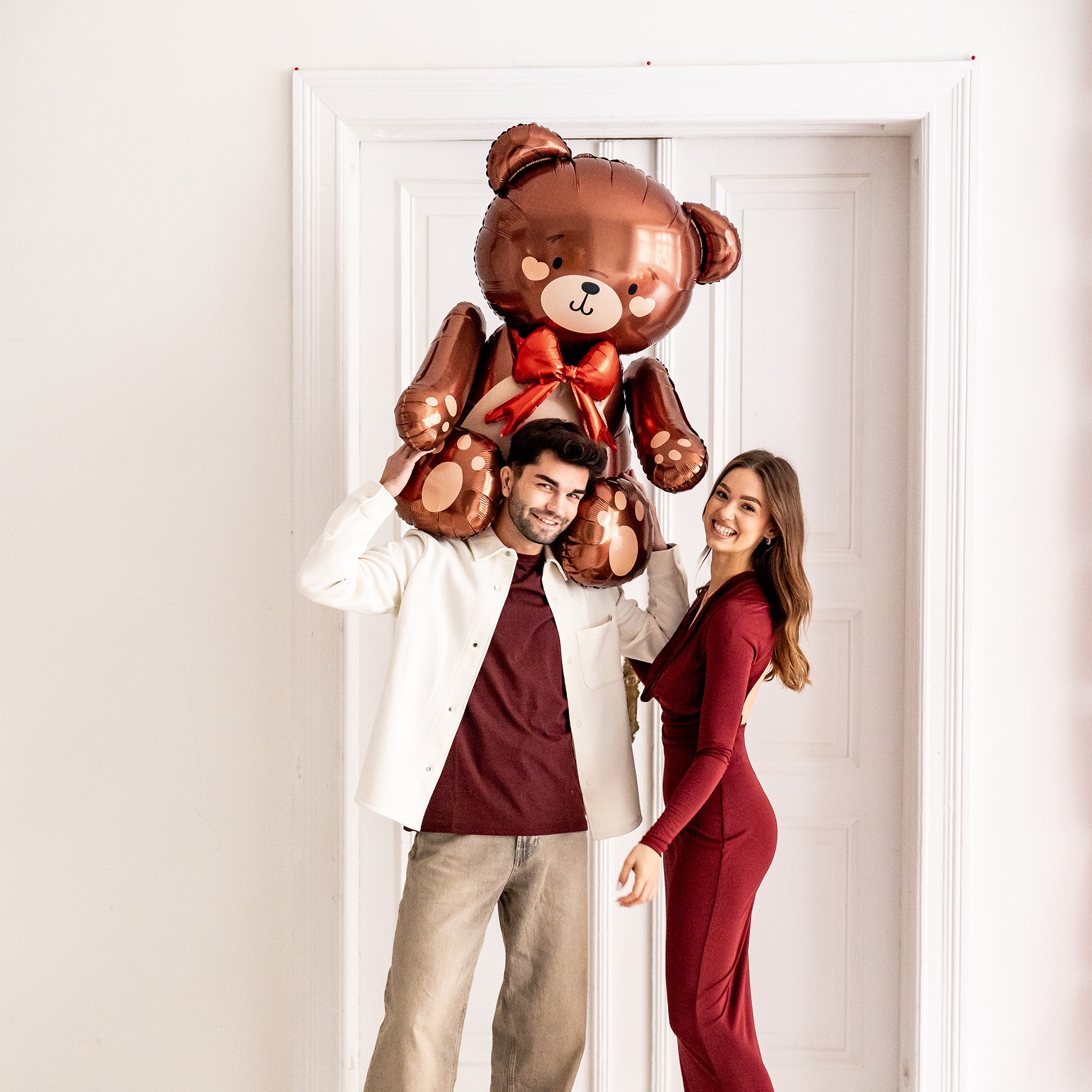 Folienballon "Teddybär" zur Luftbefüllung 60 x 90 cm