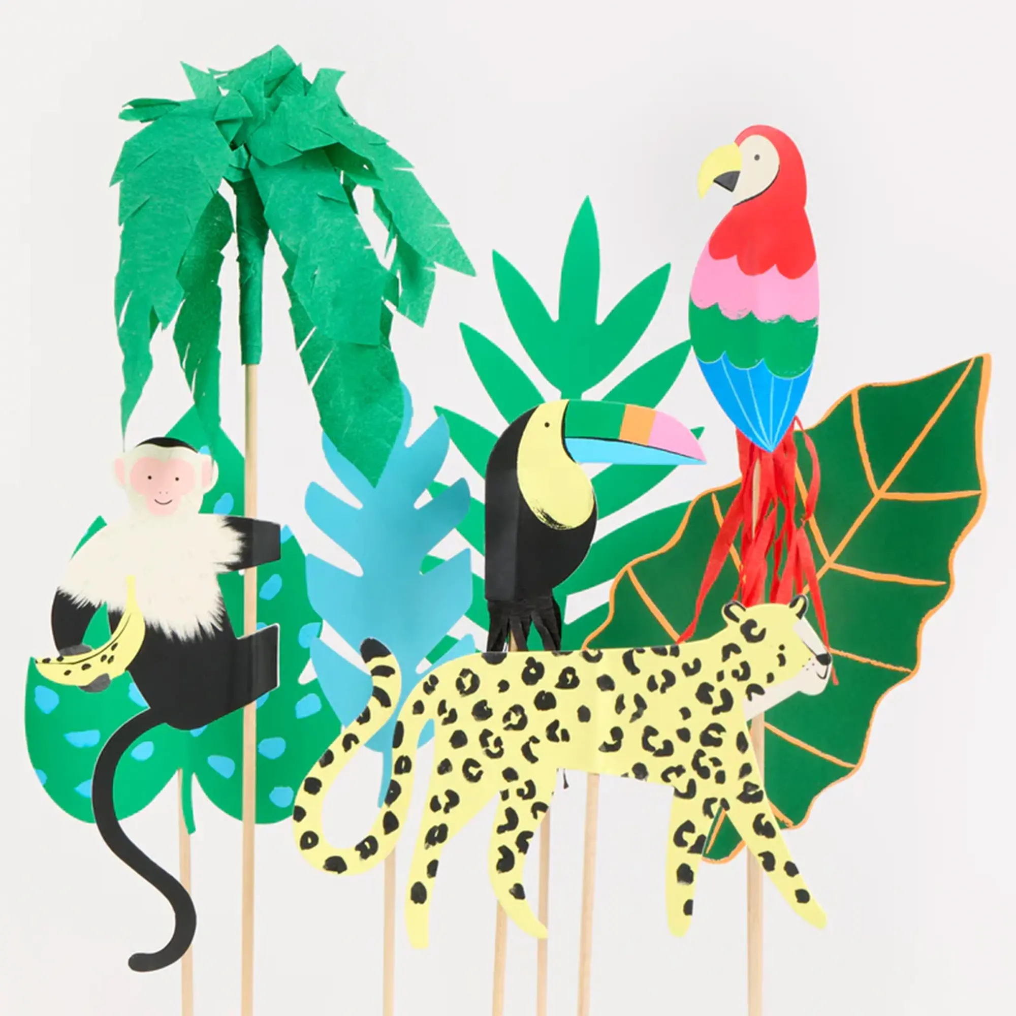 Papierdeko, Tierfiguren, Jungle, Dschungel, Tiermotive