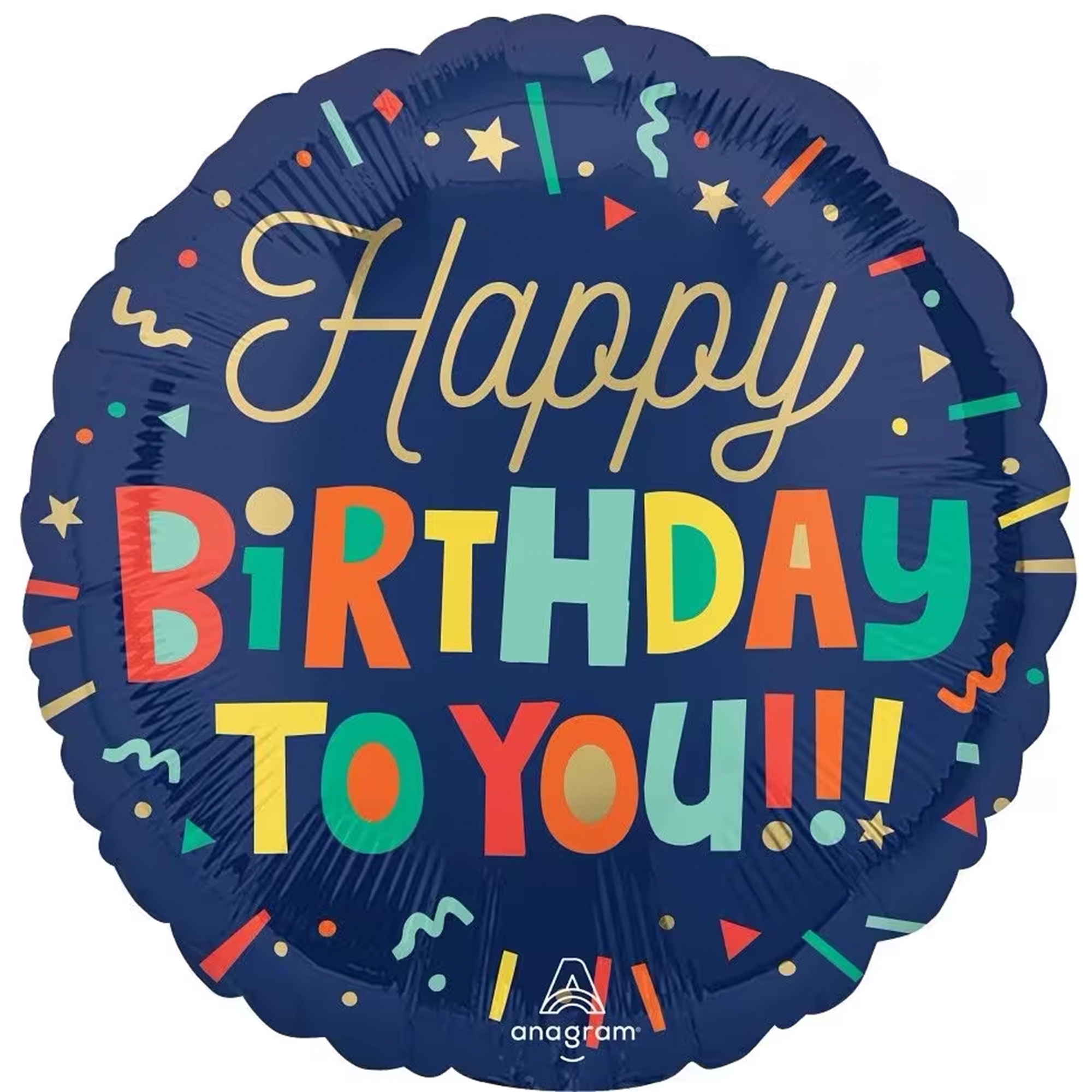 Folienballon "Happy Birthday to you" 45cm Torte, Nachtisch, Essen, Geburtstagstorte, Luftballon