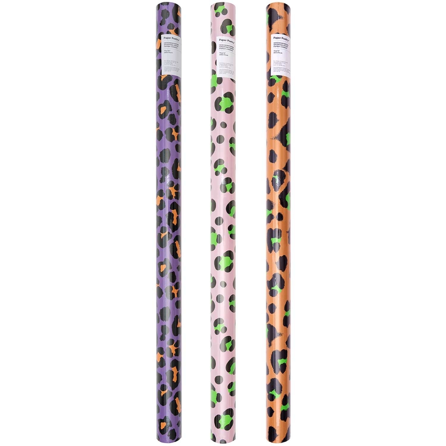 Geschenkpapier auf Rolle, "Acid Leo"- Braun 3m Geschenkpapier auf Rolle, "Acid Leo"- Braun 3m