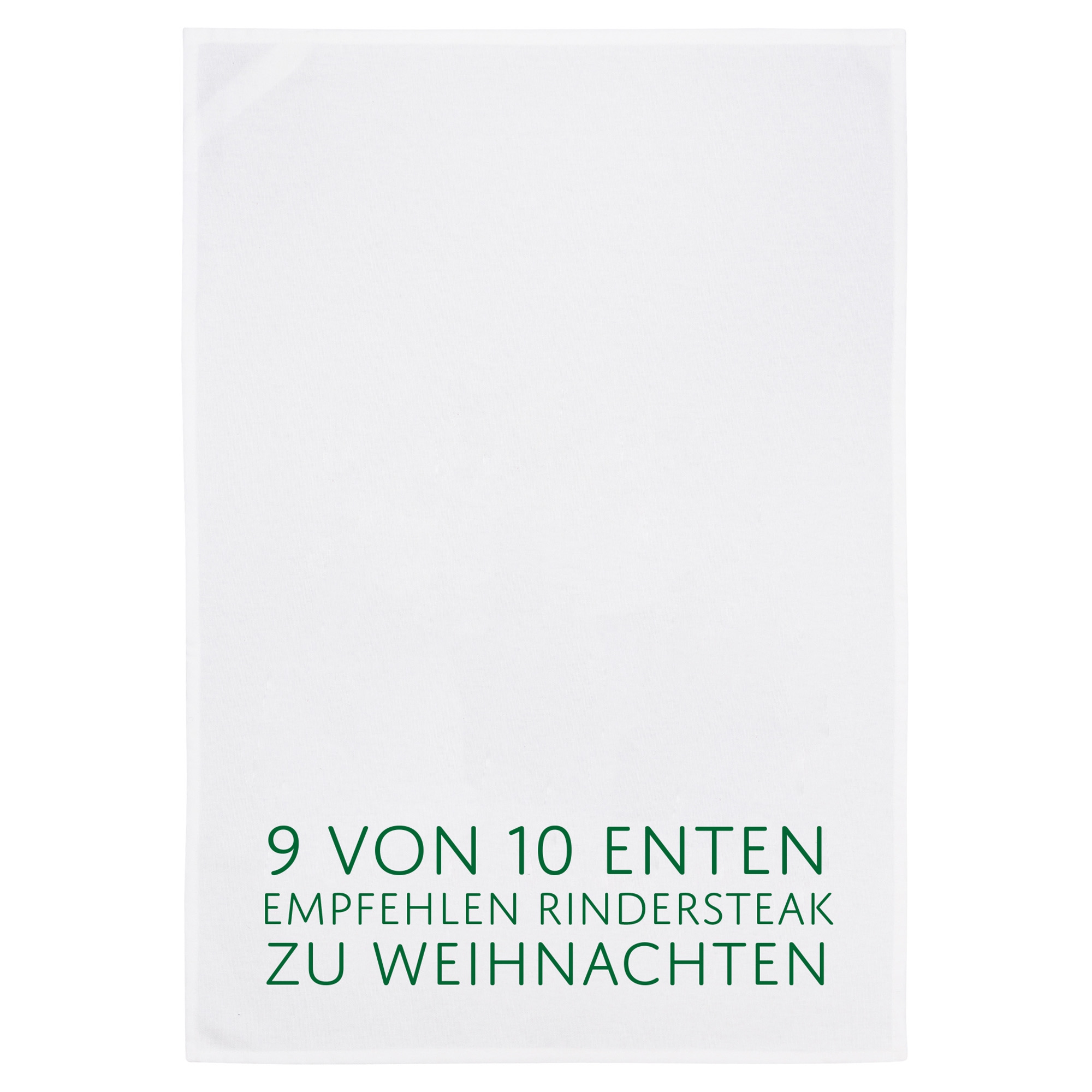 Geschirrtuch "9 von 10 Enten empfehlen Rindersteak zu Weihnachten" Papier
