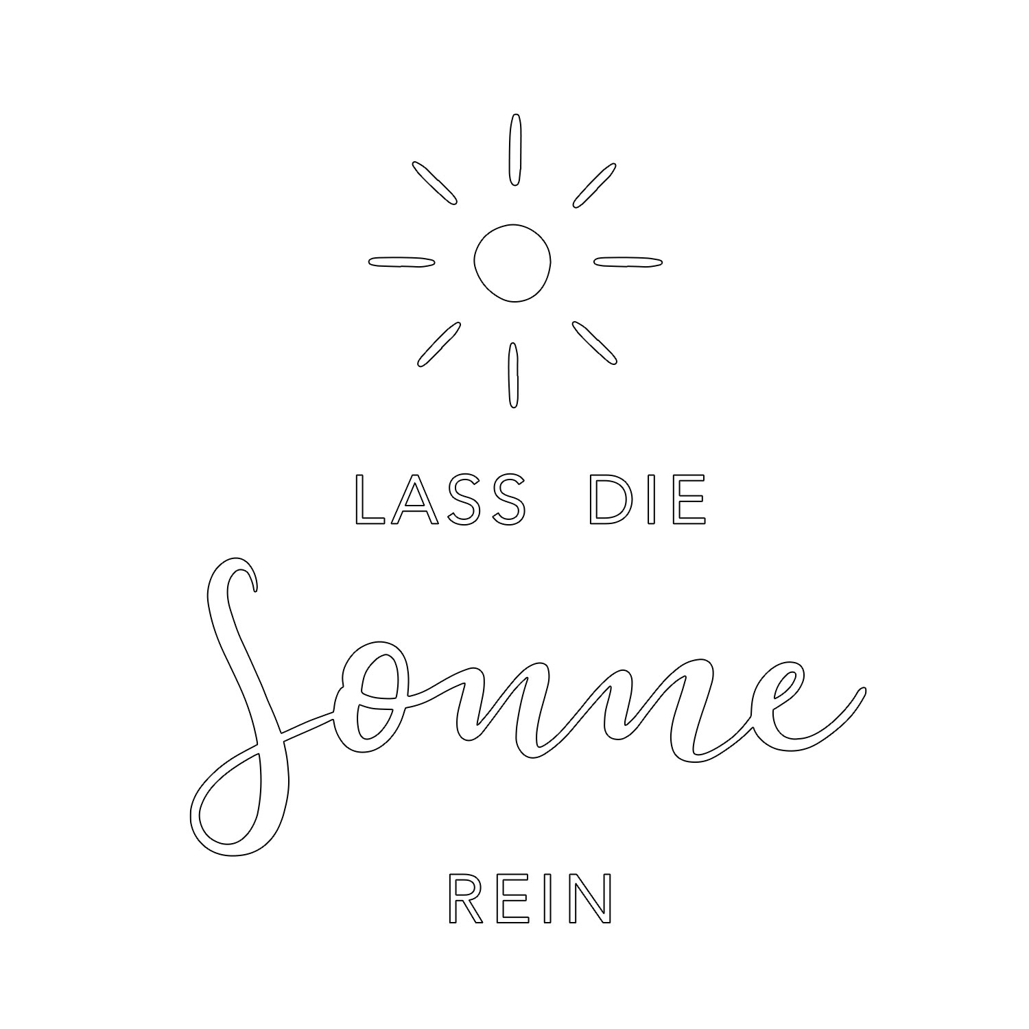Eulenschnitt - Fenstersticker "Lass die Sonne rein" Eulenschnitt - Fenstersticker "Lass die Sonne rein"