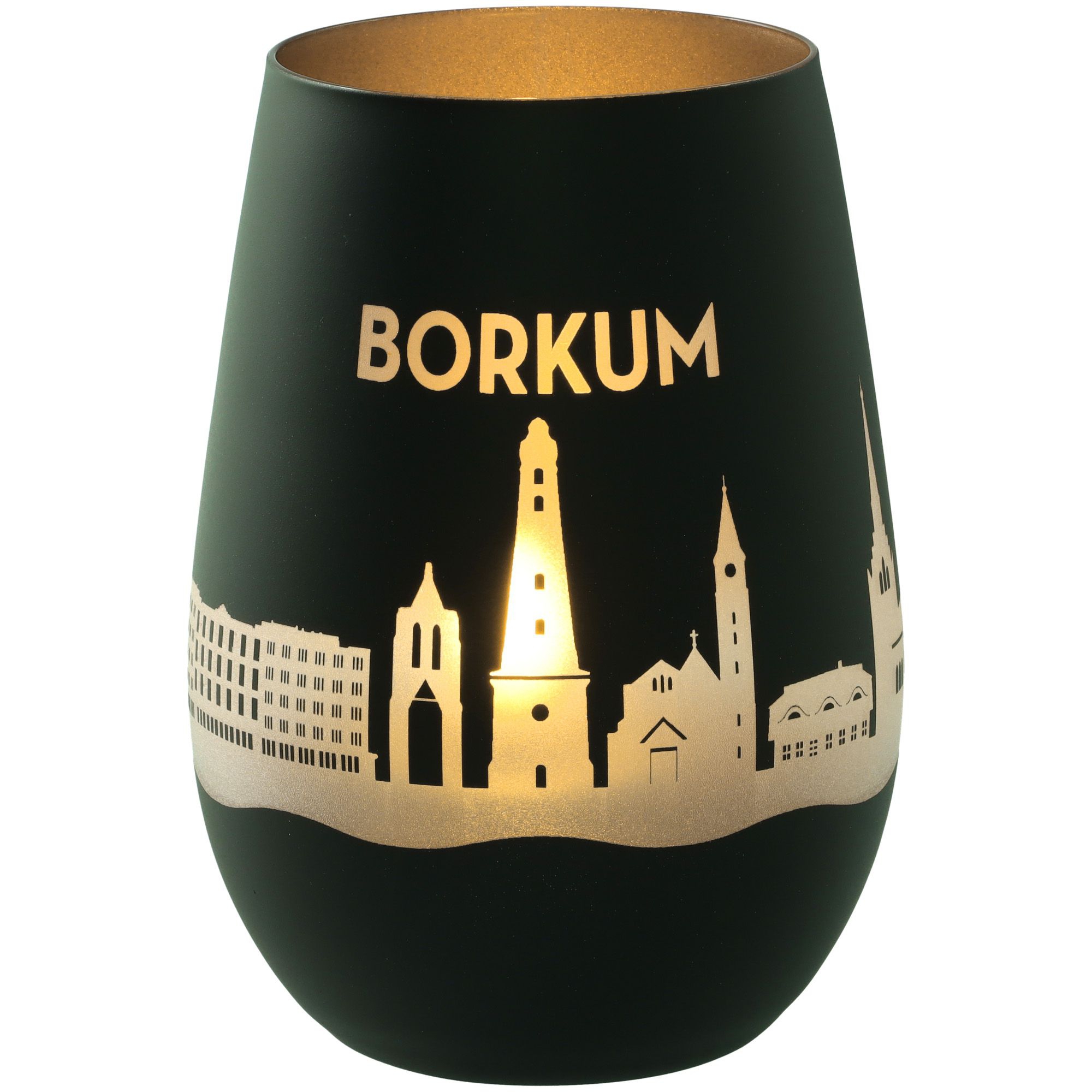 Windlicht Skyline Borkum Schwarz/Silber Windlicht Skyline Borkum Schwarz/Silber