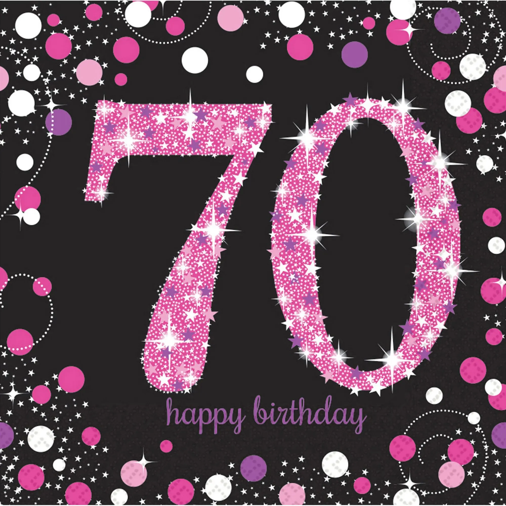 16 Servietten "70. Geburtstag"
