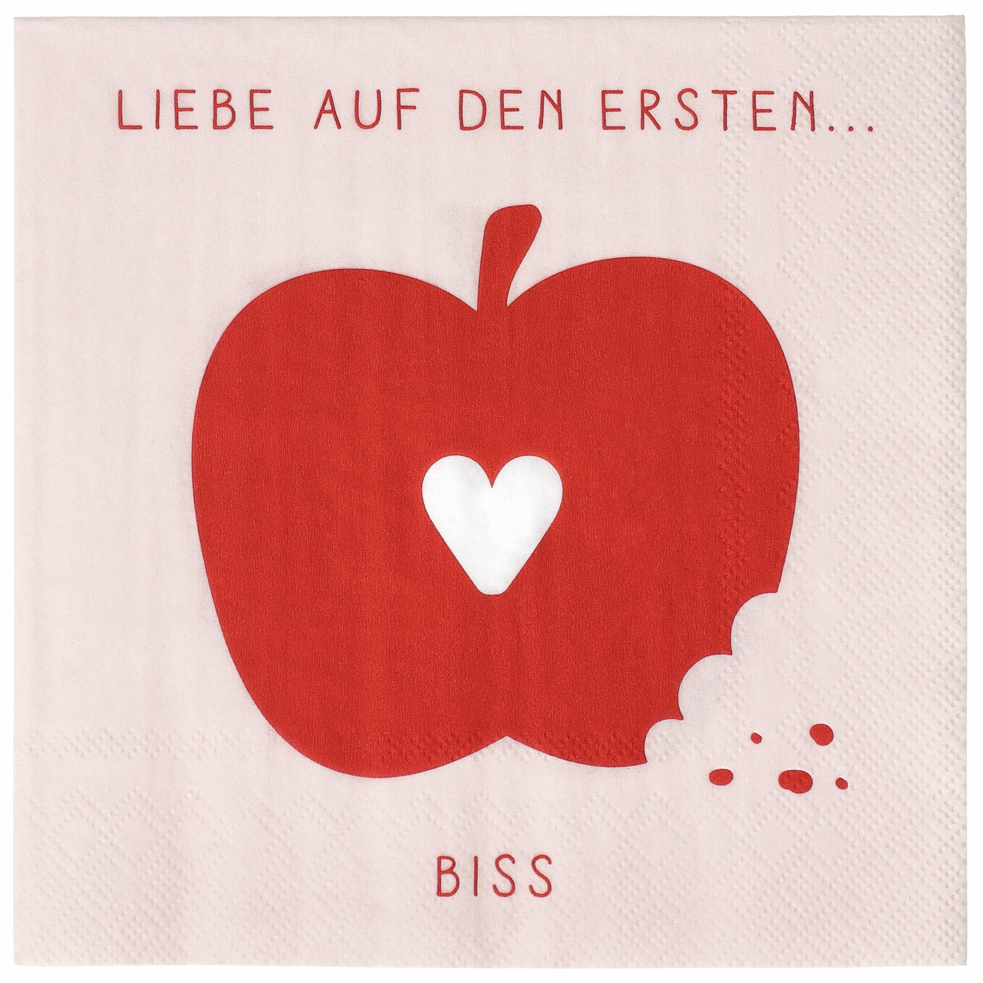 Tuch, Serviette, Apfel, Rot, Herz