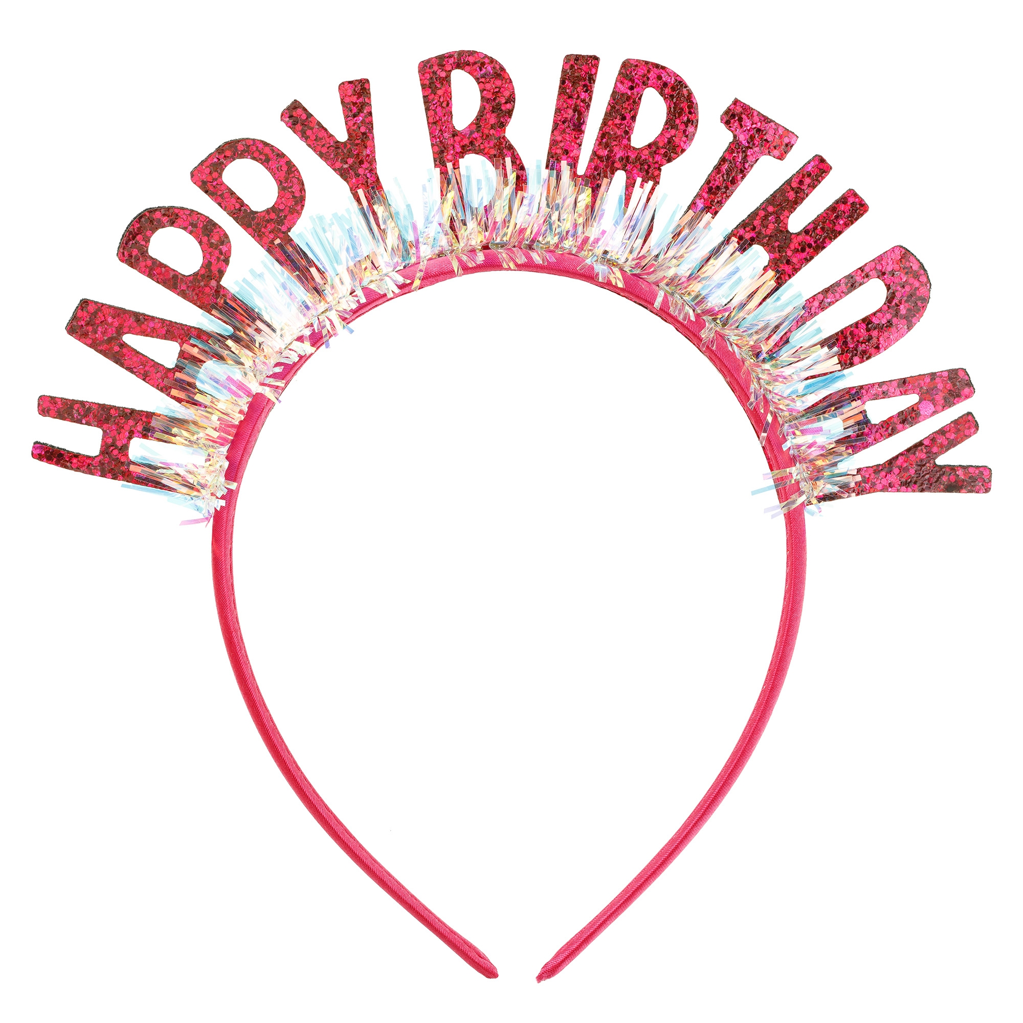 Kopfband, Glitzer, Konfetti, Neonpink, Party-Accessoire