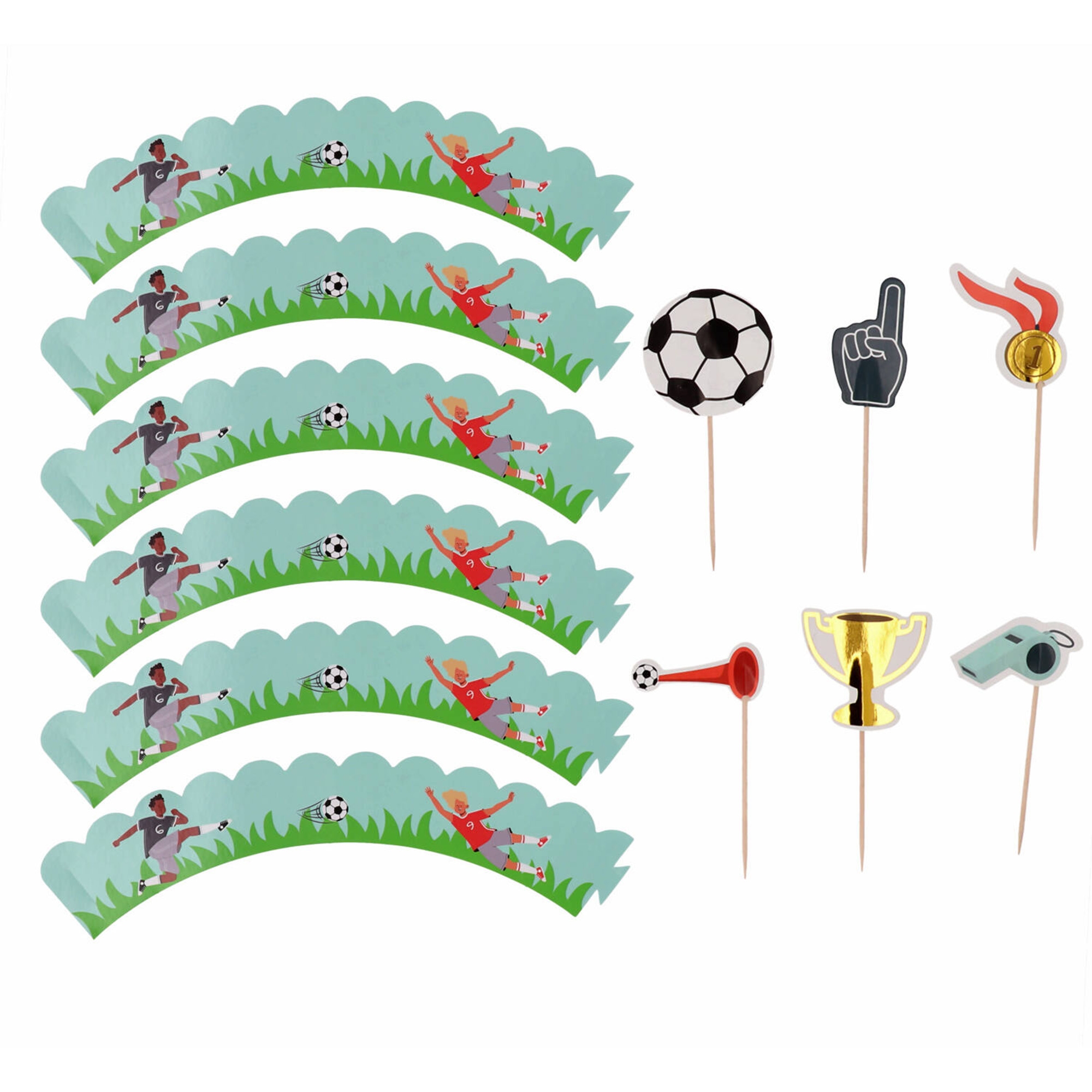 Cupcake Topper "Fußball"