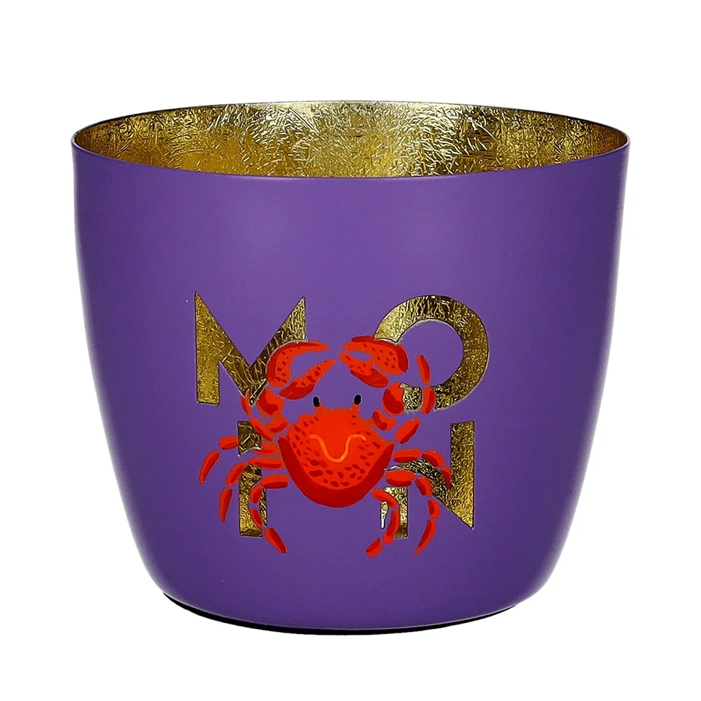 Krug, Tassenglas, Purple cup, Gold Innen, Krebsmotiv