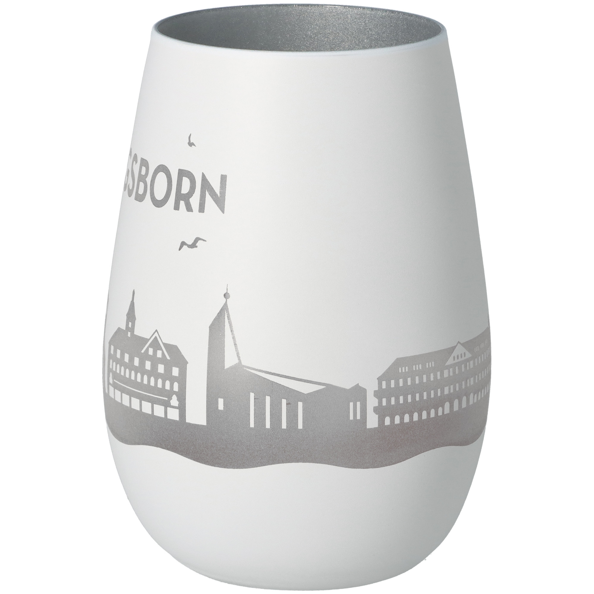 Windlicht Skyline Kühlungsborn Weiß/Silber Windlicht Skyline Kühlungsborn Weiß/Silber