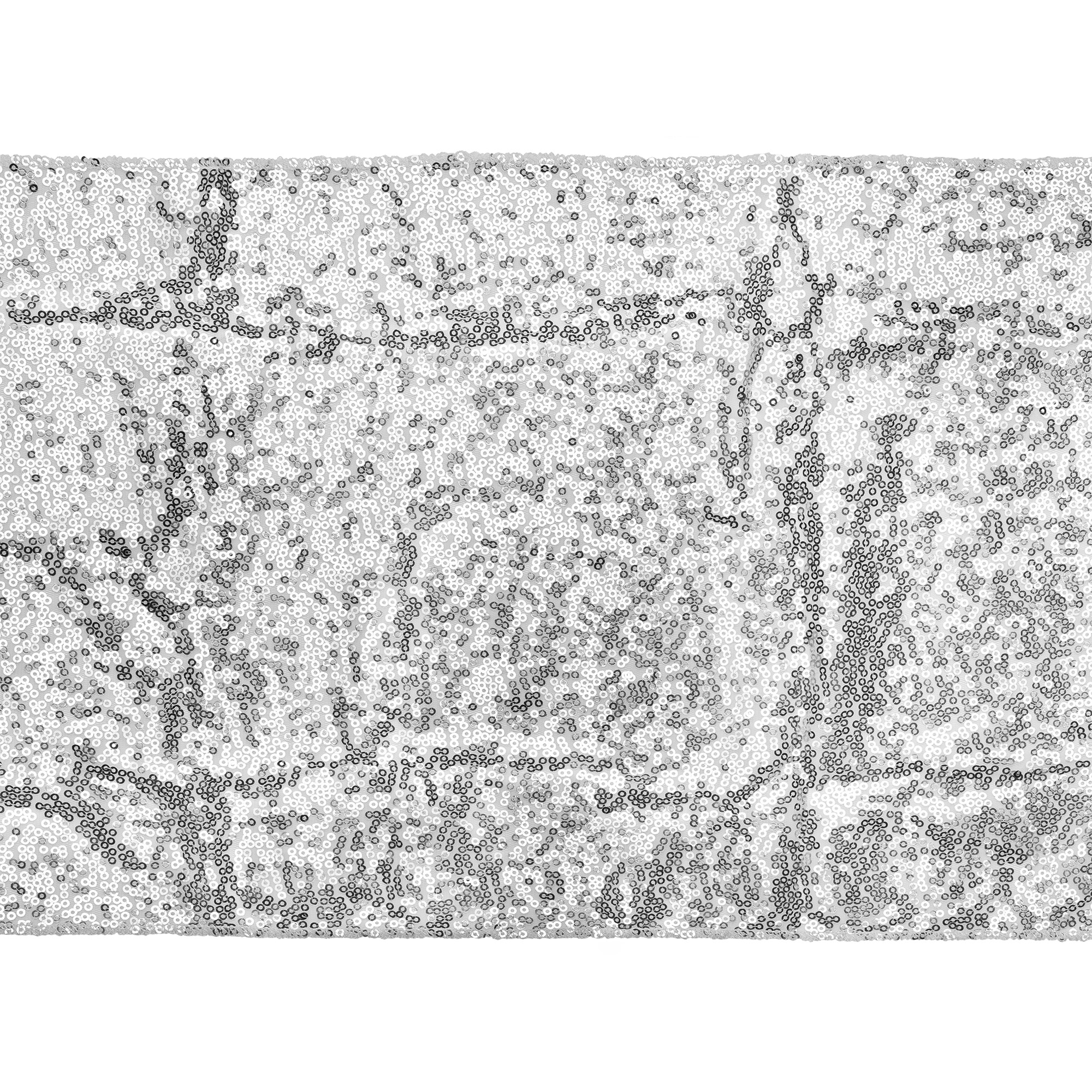 Pailetten-Tischläufer "Silber" 5m Architektur, Gebäude, Mauer