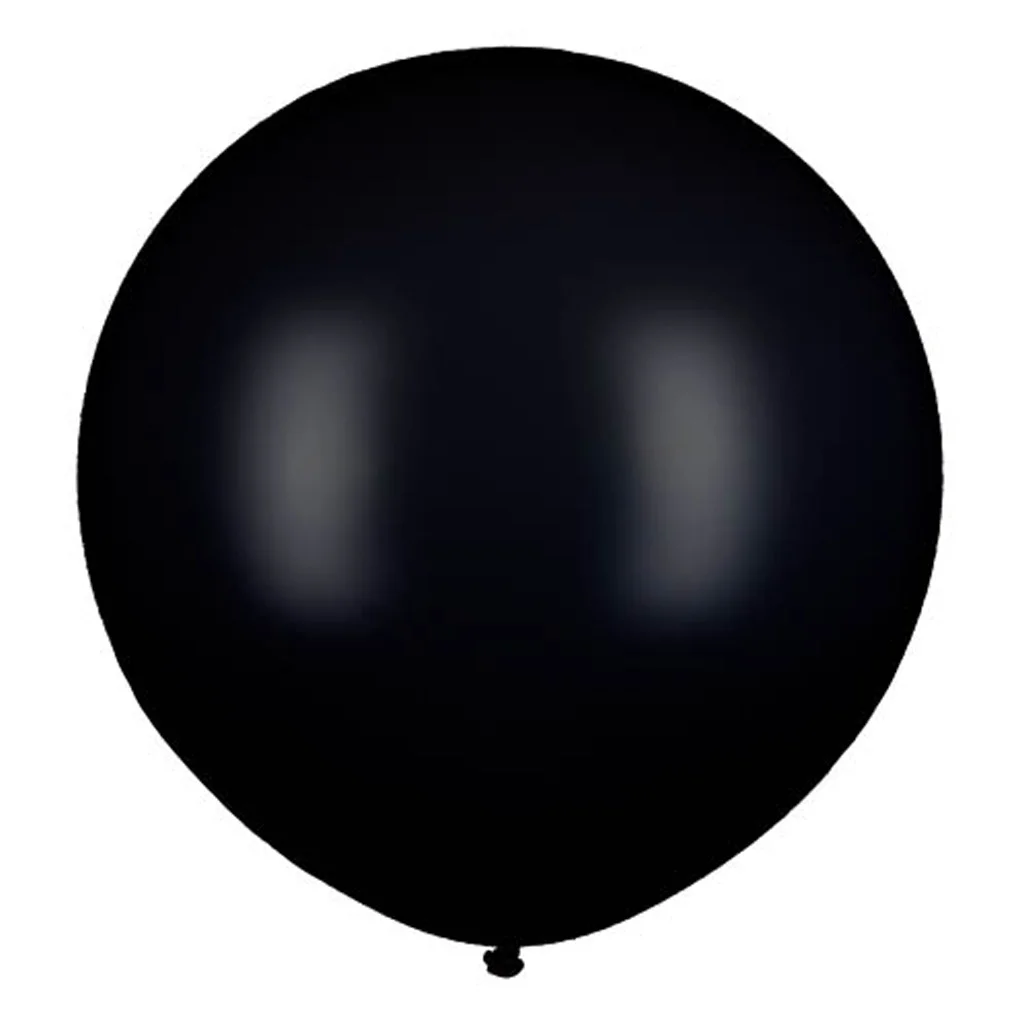 Schwarzer Ballon, Rundballon, Luftballon, Gummi/Latex Ballon, Bedruckung unbekannt