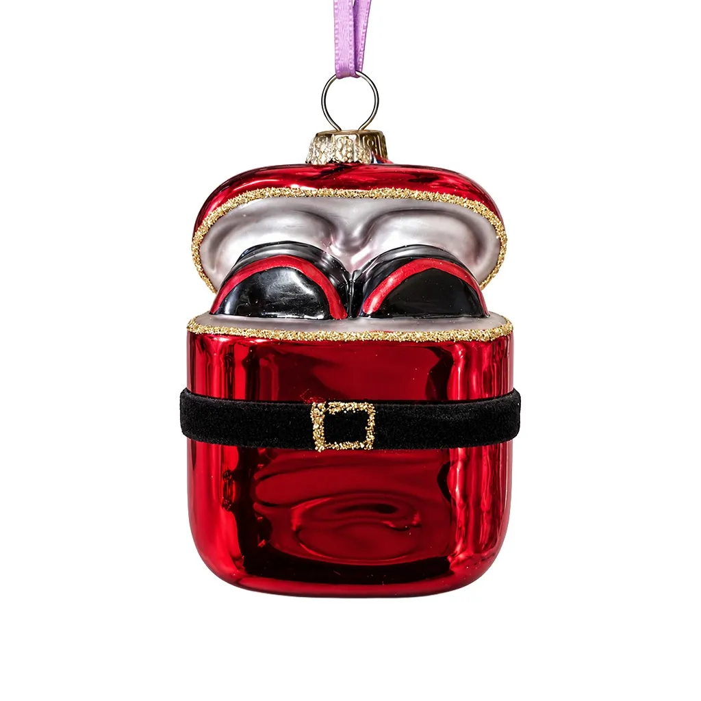 Weihnachtskugel "Rote Earpods"