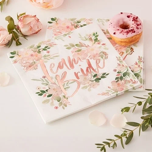 servietten, papiertücher, floral, rose, hochzeitsspielzeug
