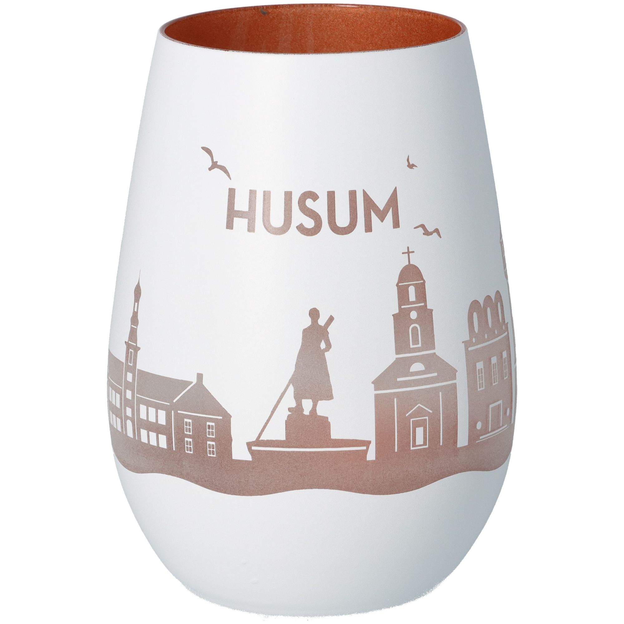 Windlicht Skyline Husum Weiß/Bronze Windlicht Skyline Husum Weiß/Bronze