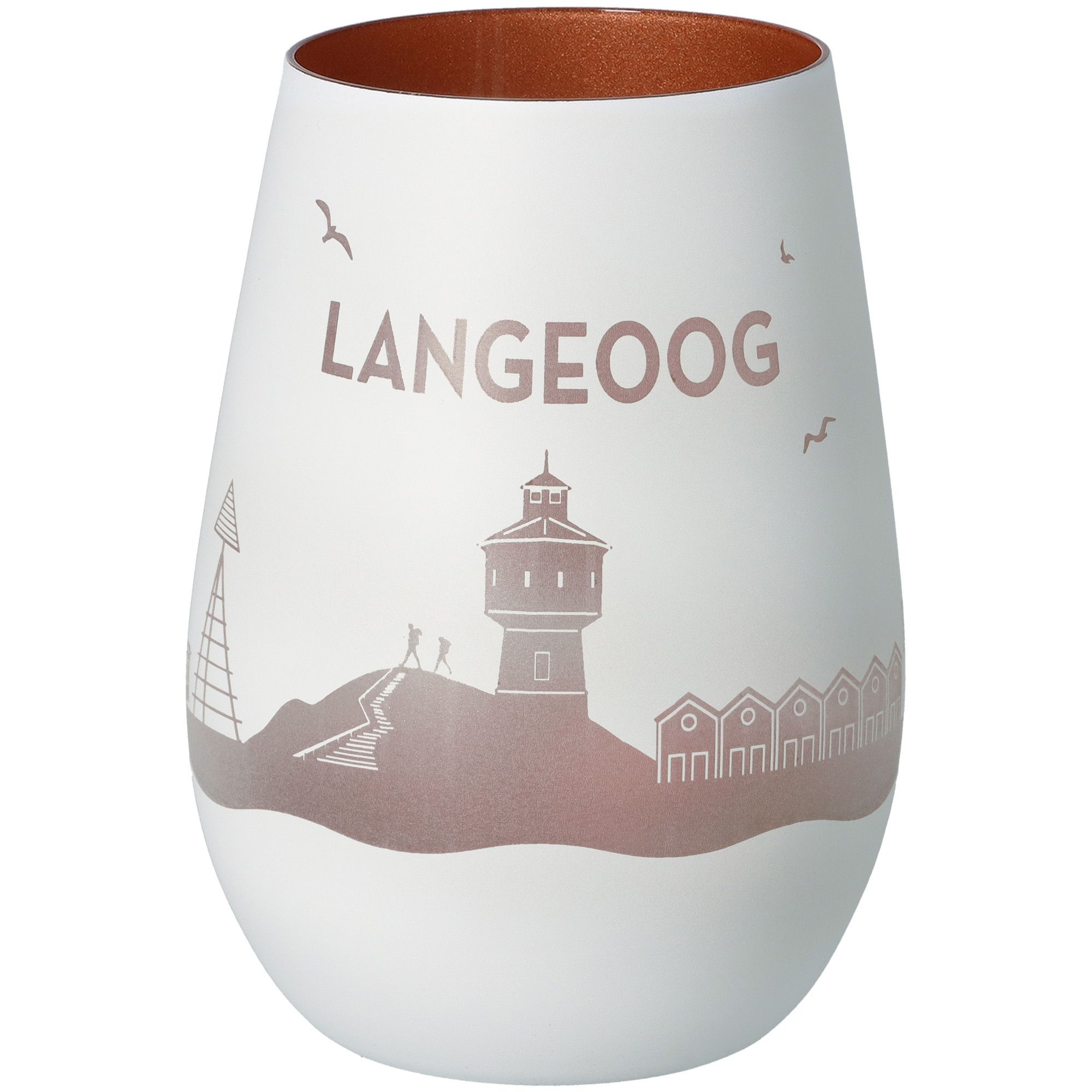 Windlicht Skyline Langeoog Weiß/Bronze Windlicht Skyline Langeoog Weiß/Bronze