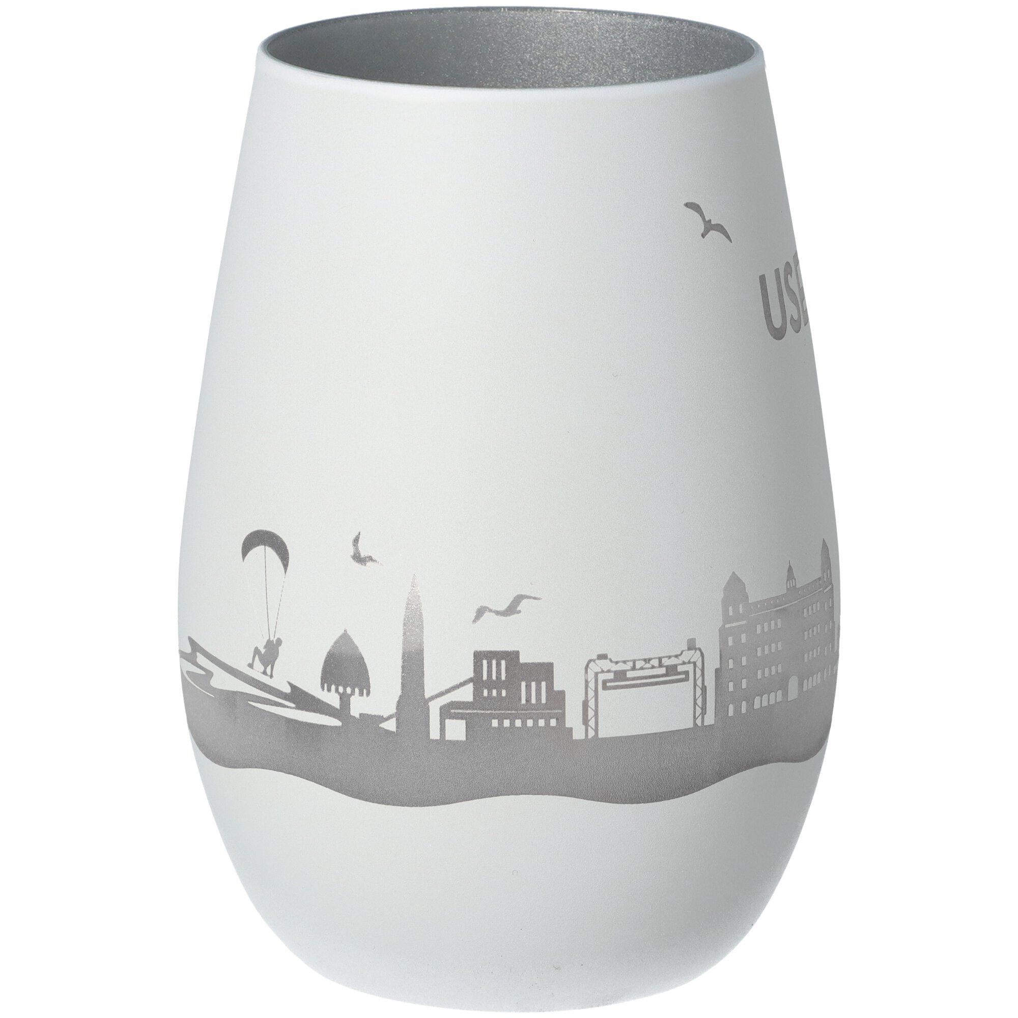 Windlicht Skyline Usedom Weiß/Silber Windlicht Skyline Usedom Weiß/Silber