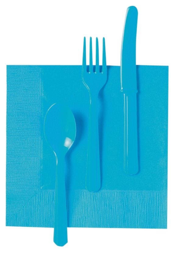 Karibik Blau- 10 Plastiklöffel Karibik Blau- 10 Plastiklöffel