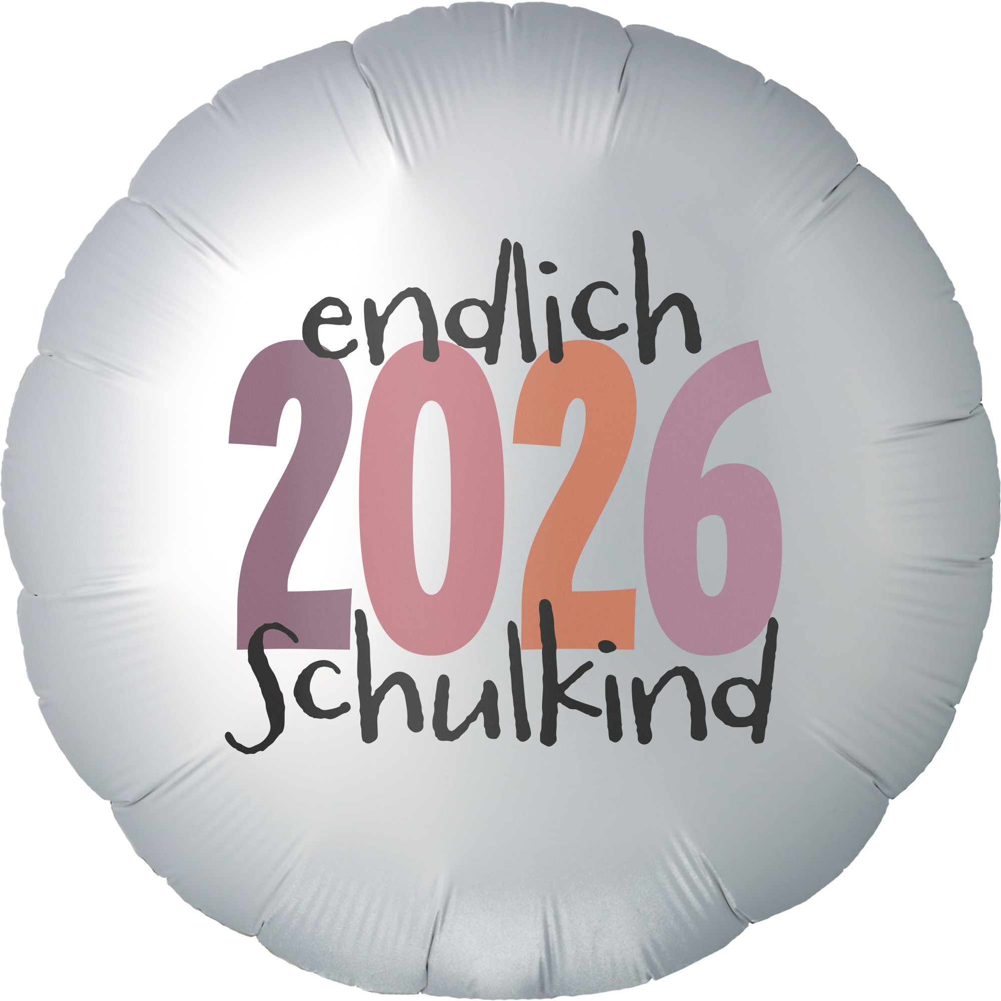Folienballon "Endlich Schulkind" Rosa 45cm Text