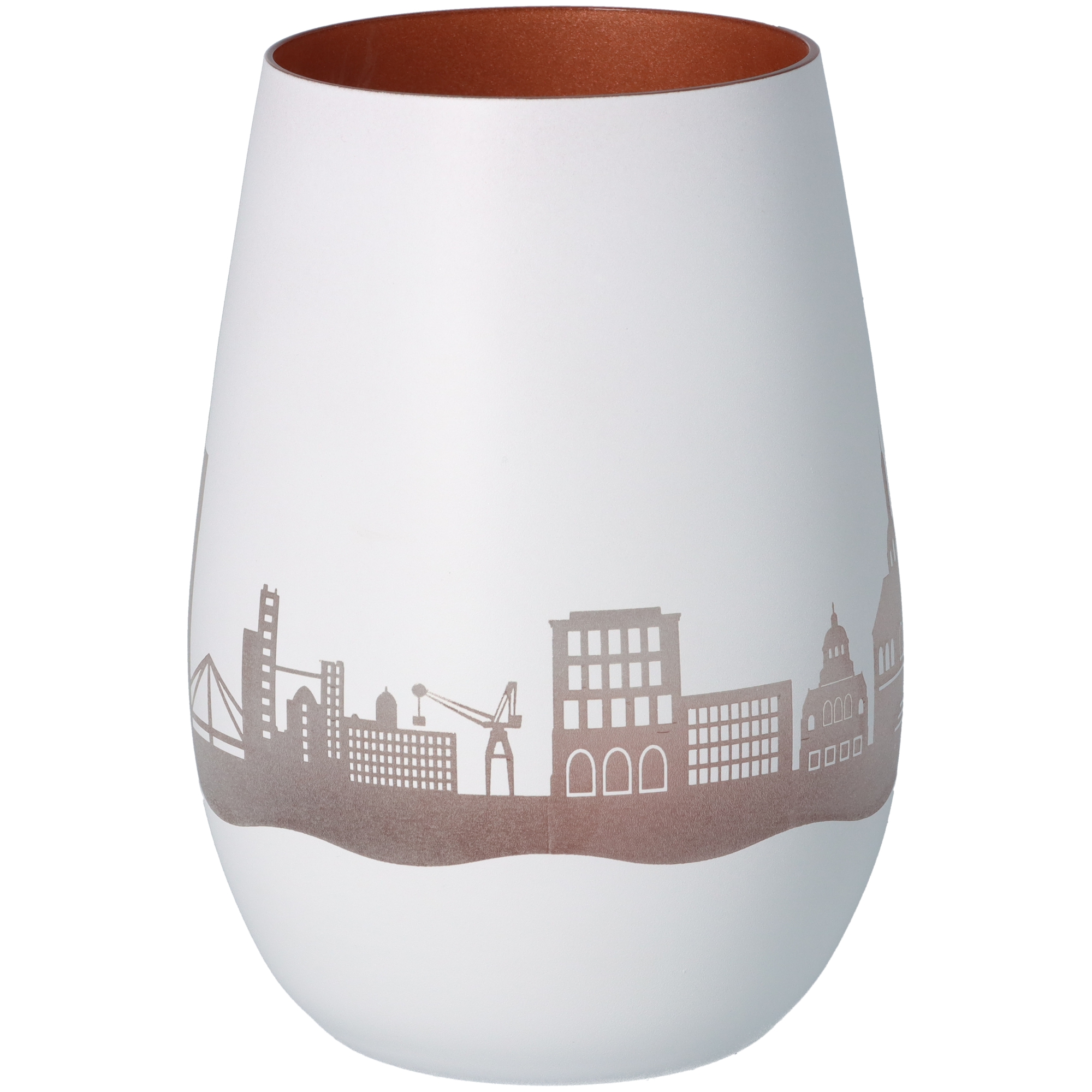 Windlicht Skyline Mannheim Weiß/Bronze Windlicht Skyline Mannheim Weiß/Bronze