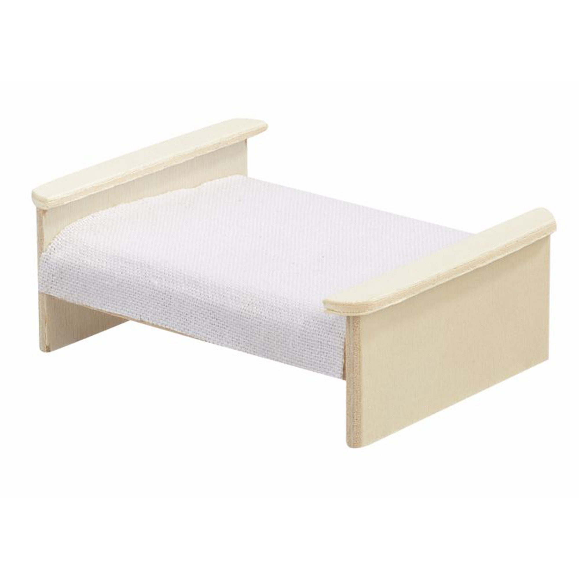 Miniatur "Bett" für die Wichteltür Mobiliar, Bank, Kissen, Inneneinrichtung